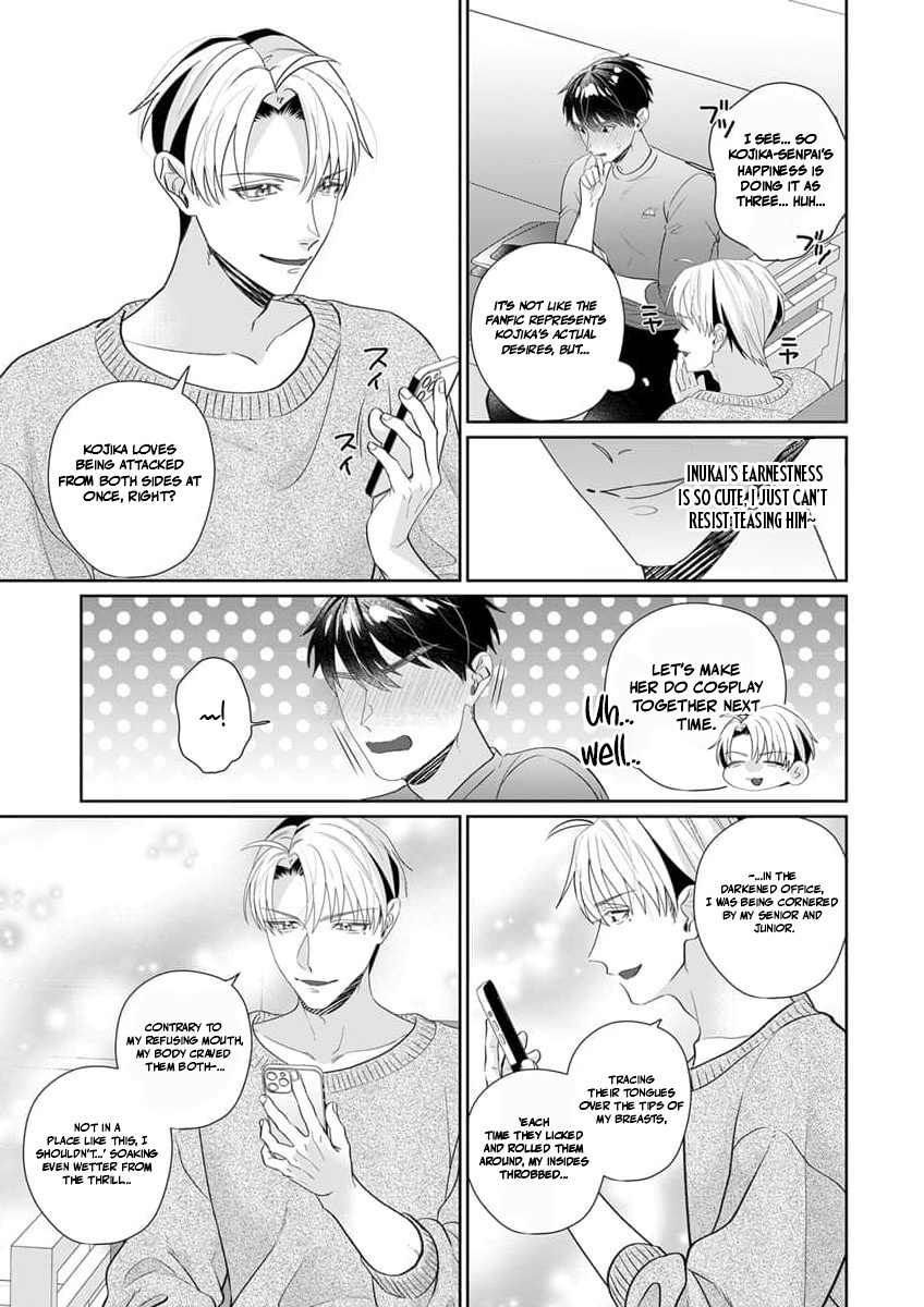 Ijiwaru Senpai to Ookina Kouhai ni Hasamare Douji Zeme!?: Ue mo Shita mo Issho ni Ijirare Torotoro ni Chapter 5 Page 14