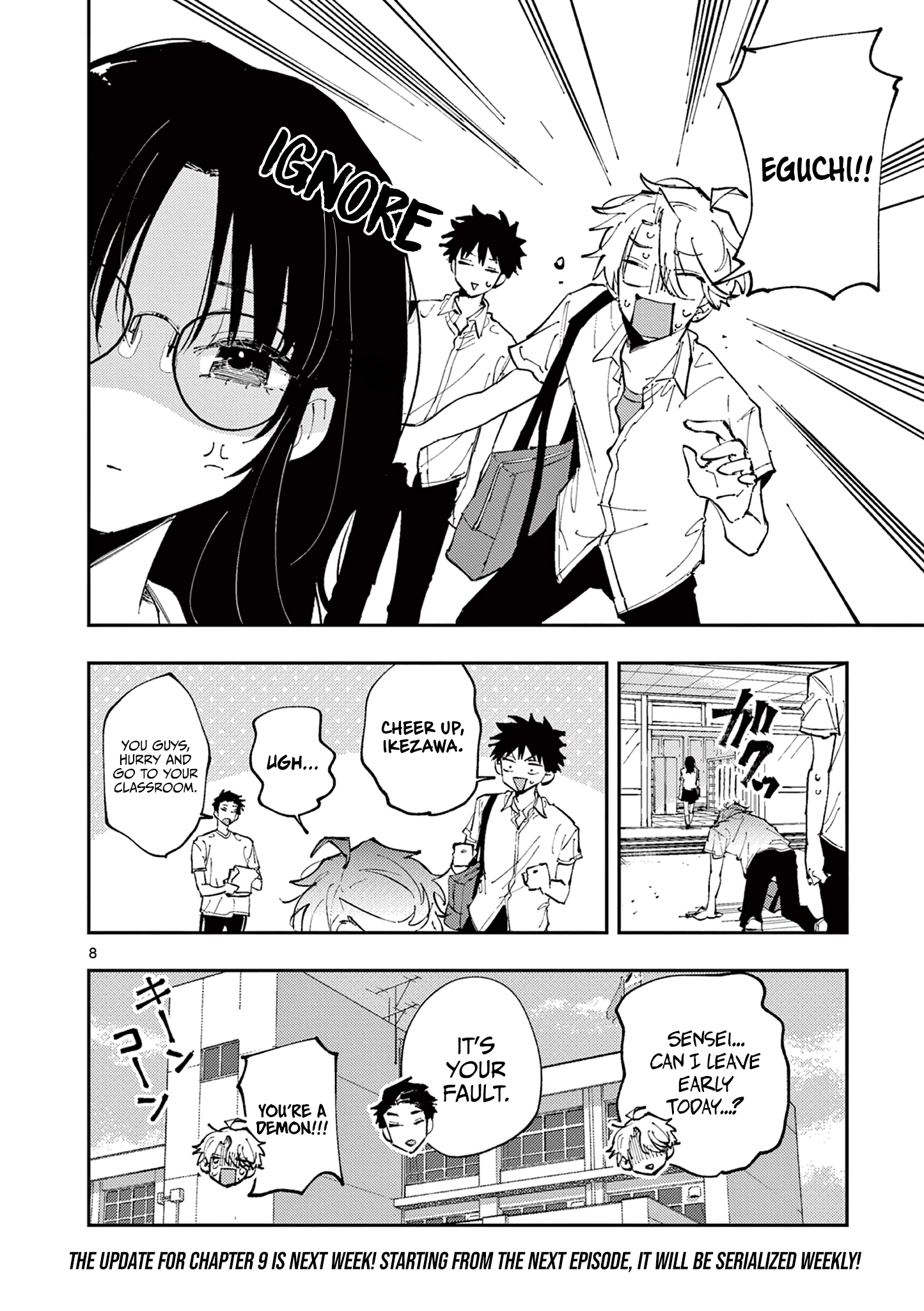 Halaman dari Tonari no Seki no Yatsu ga Souiu Me de Mitekuru Chapter 8