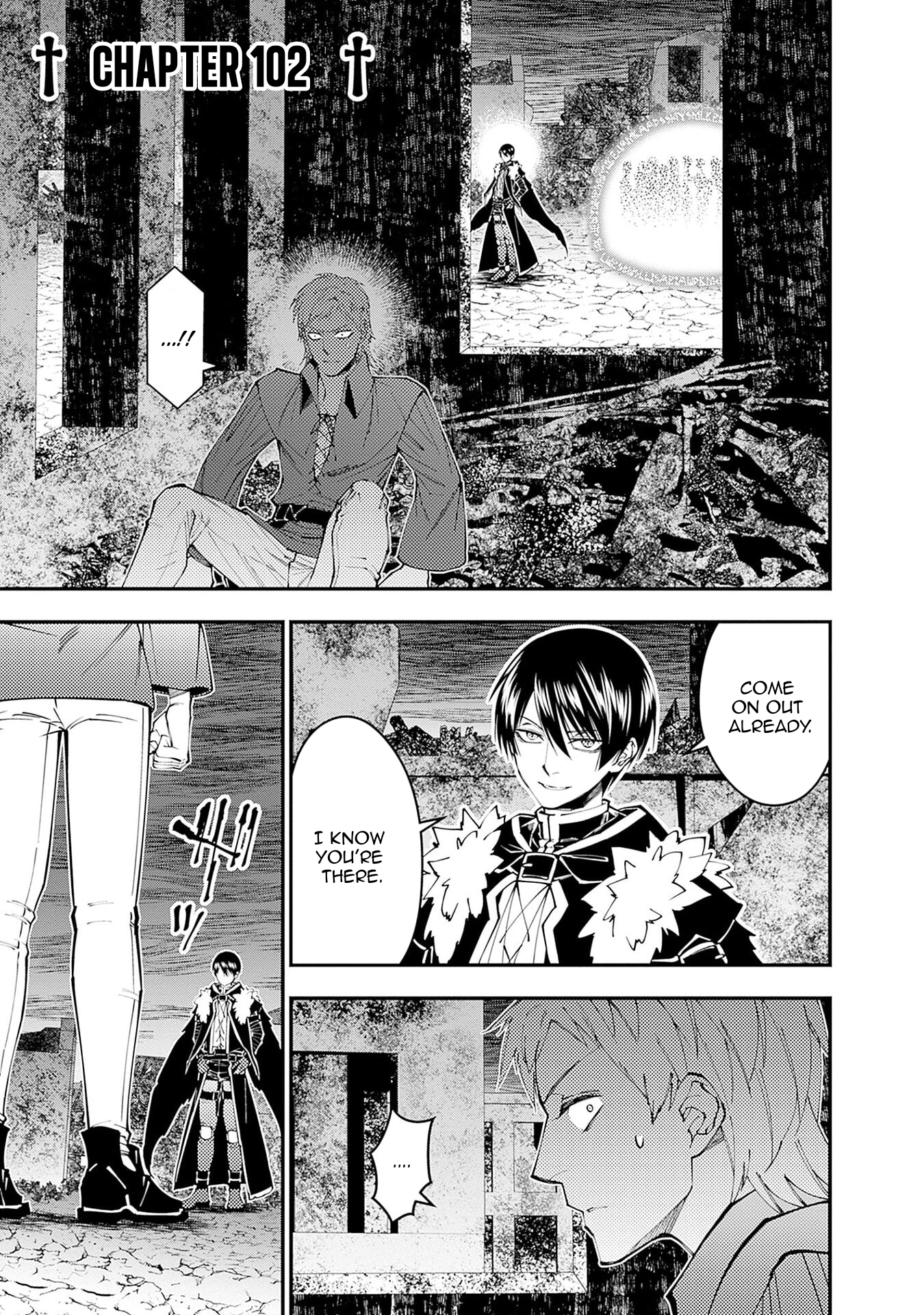 Halaman dari Fukushuu o Koinegau Saikyou Yuusha wa, Yami no Chikara de Senmetsu Musou Suru Chapter 102