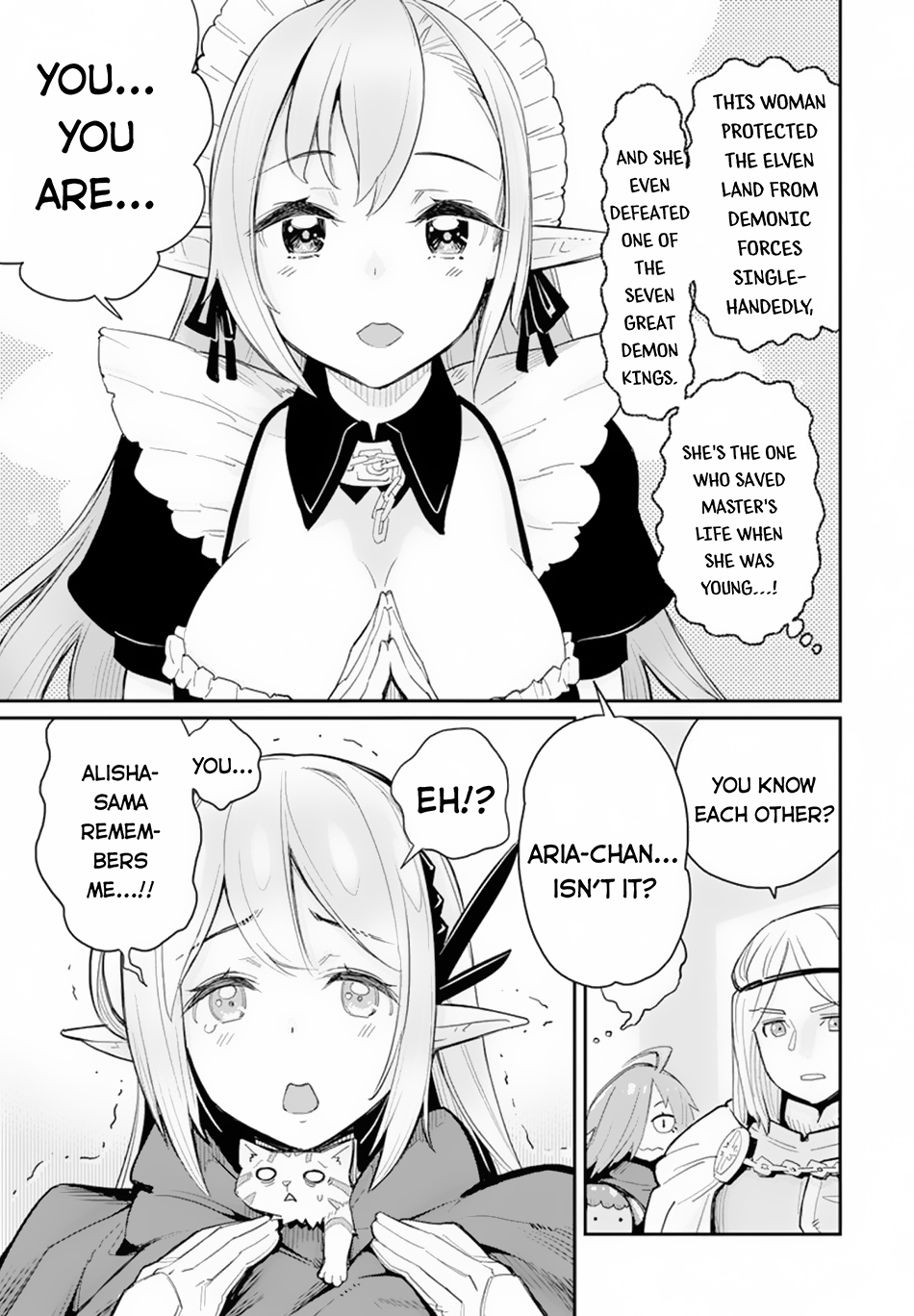 Halaman dari S-Rank Monster no "Behemoth" Dakedo, Neko to Machigawarete Elf Musume no Pet to Shite Kurashitemasu Chapter 45