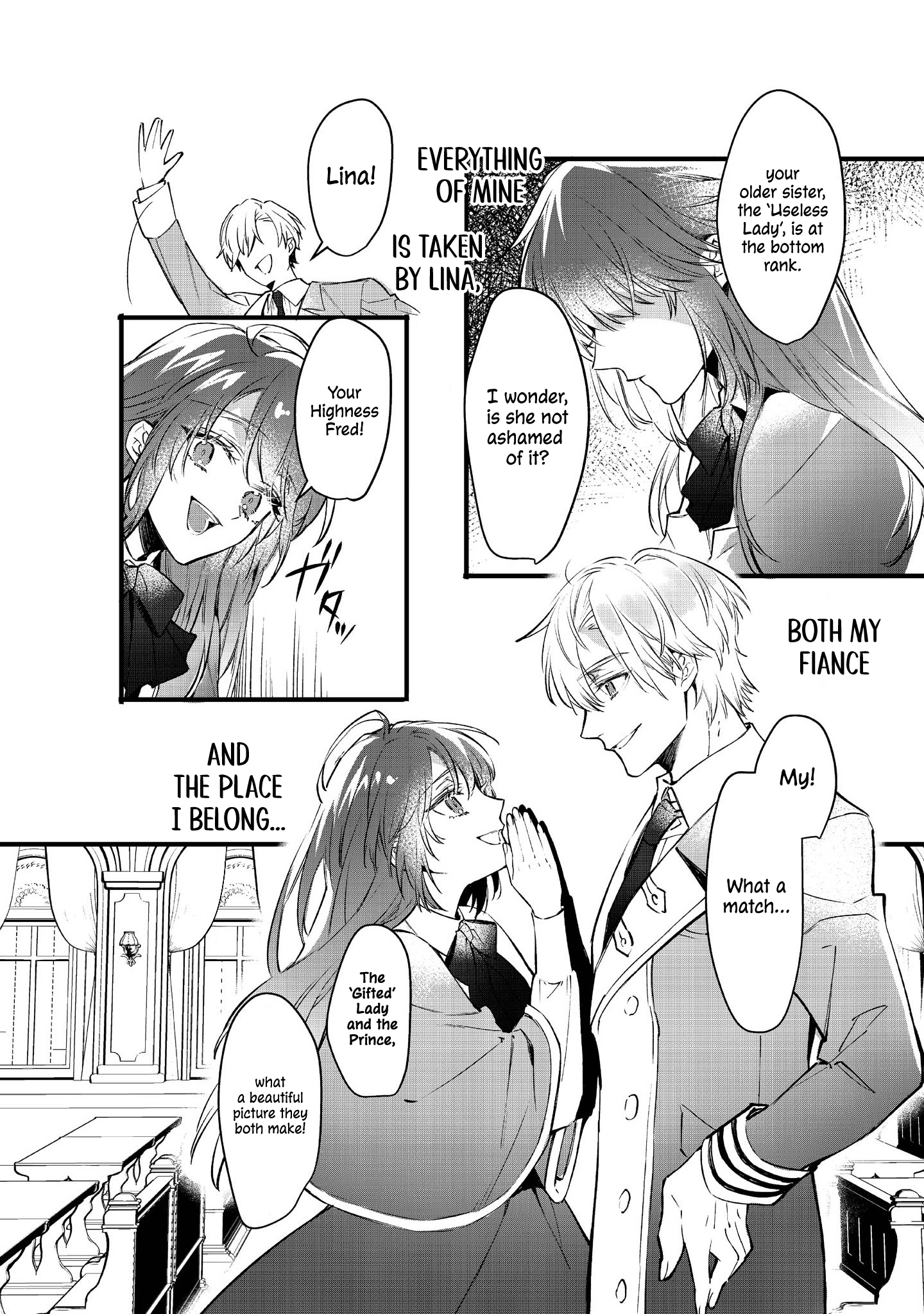 Halaman dari Konyaku Haki Sareta Kaedama Reijou, Hatsukoi no Toshiue Ouji ni Dekiai Sareru Chapter 1