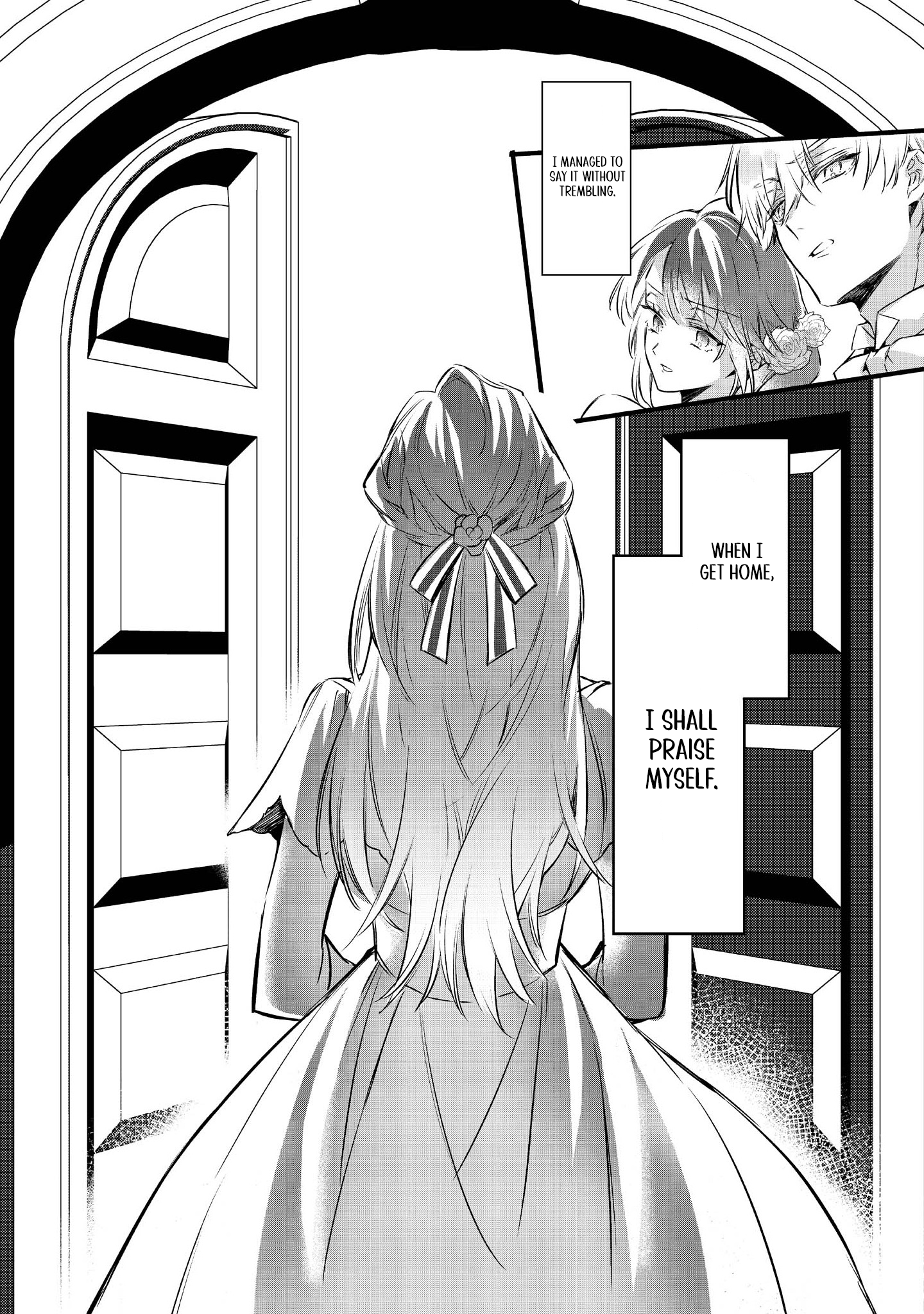 Halaman dari Konyaku Haki Sareta Kaedama Reijou, Hatsukoi no Toshiue Ouji ni Dekiai Sareru Chapter 1