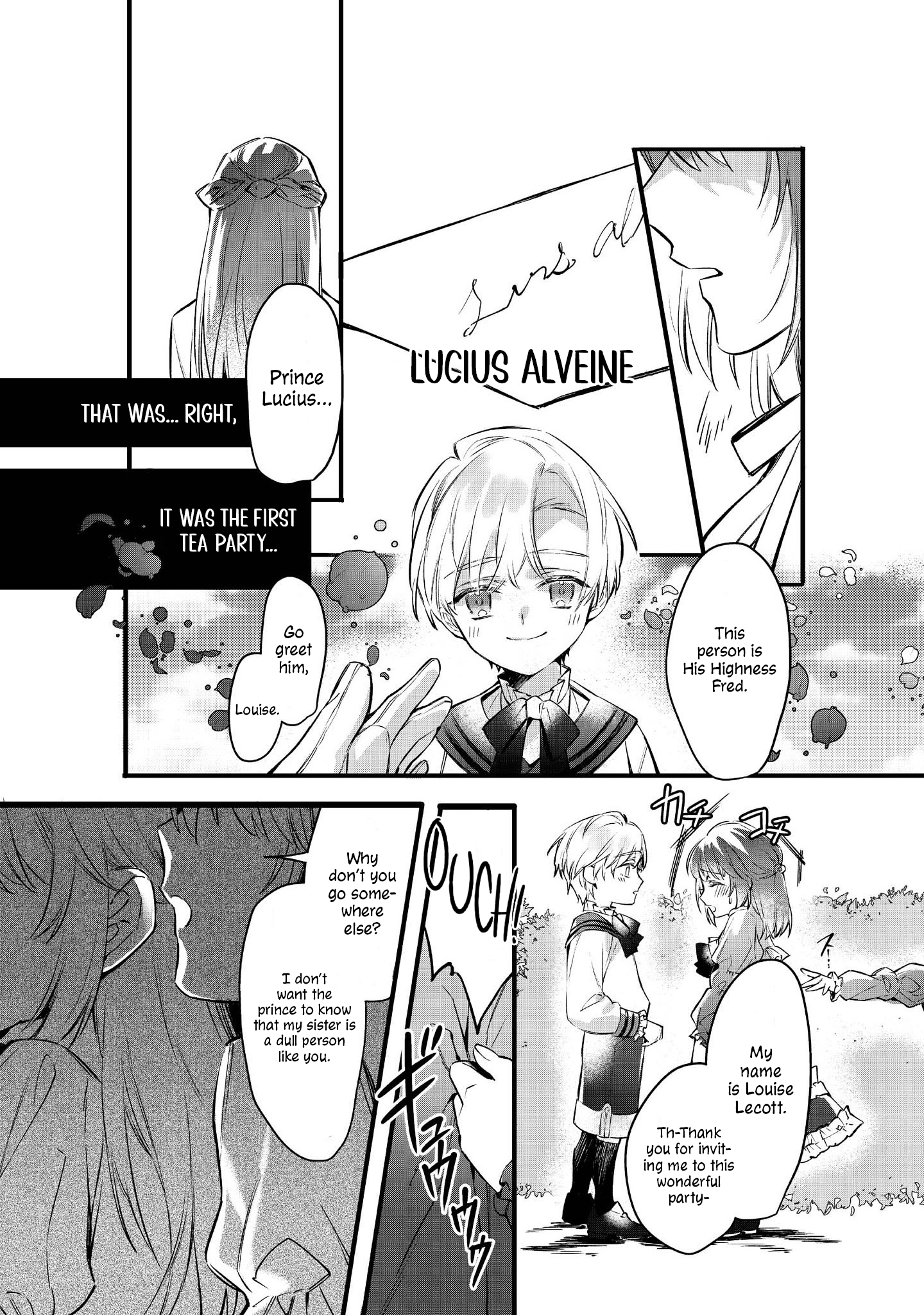 Halaman dari Konyaku Haki Sareta Kaedama Reijou, Hatsukoi no Toshiue Ouji ni Dekiai Sareru Chapter 1