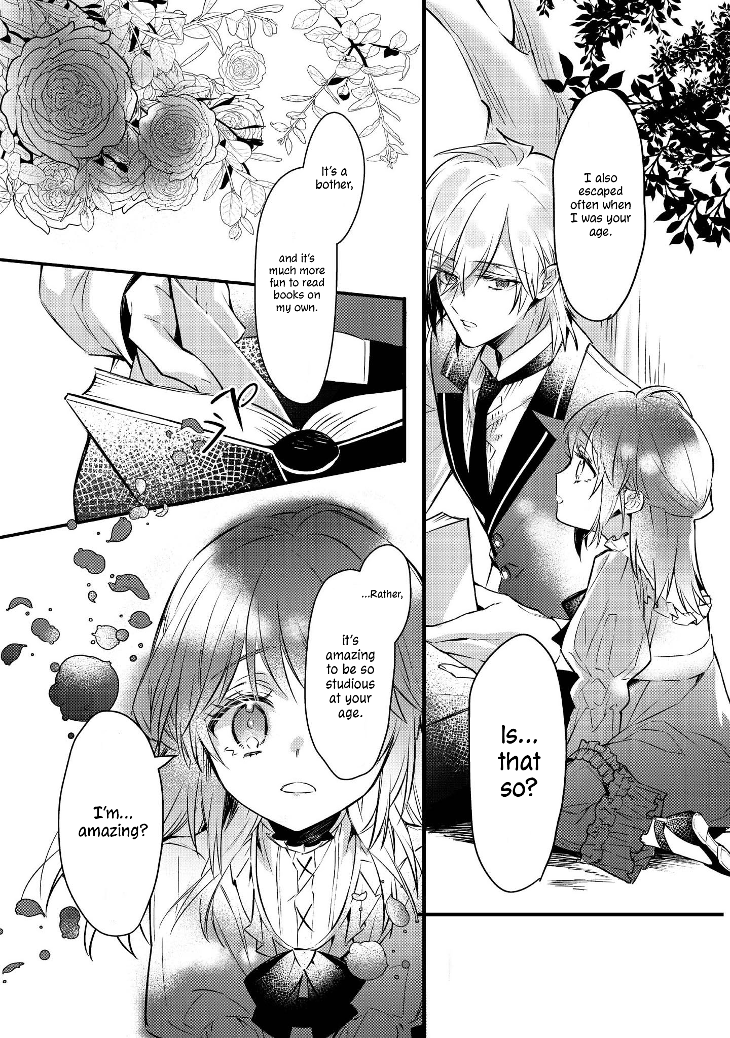 Halaman dari Konyaku Haki Sareta Kaedama Reijou, Hatsukoi no Toshiue Ouji ni Dekiai Sareru Chapter 1