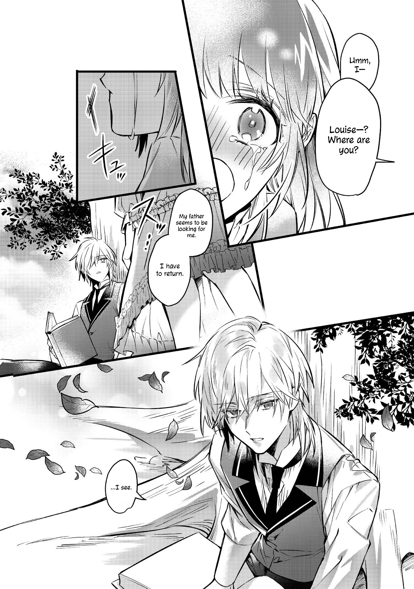 Halaman dari Konyaku Haki Sareta Kaedama Reijou, Hatsukoi no Toshiue Ouji ni Dekiai Sareru Chapter 1