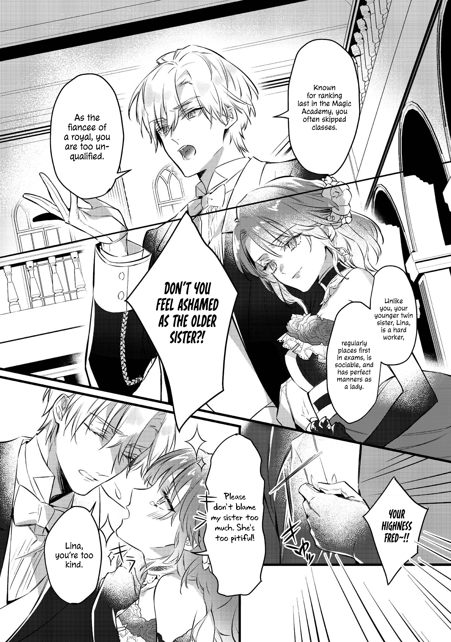Halaman dari Konyaku Haki Sareta Kaedama Reijou, Hatsukoi no Toshiue Ouji ni Dekiai Sareru Chapter 1