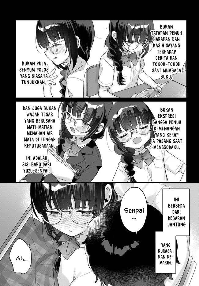 Chiisakute Kawaii Bungeibu no Chiteki na Senpai wo, Hiza no Ue ni Nosetara Mainichi Suwattekuru You ni Natta Chapter 3.2 - halaman 1