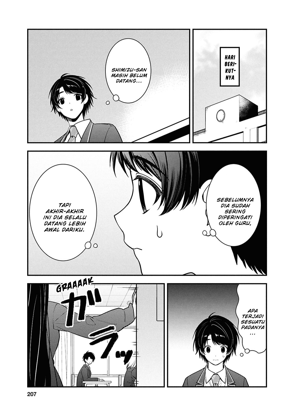 Tonari no Seki no Yankee Shimizu-san ga Kami wo Kuroku Sometekita Chapter 11 - halaman 24