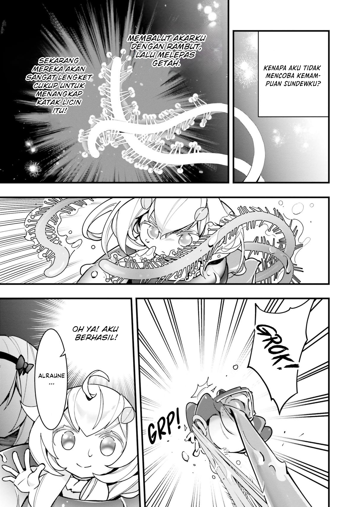 Shokubutsu Monster Musume Nikki: Seijo Datta Watashi ga Uragirareta Hate ni Alraune ni Tensei shiteshimatta node, Korekara wa Kougousei wo Shinagara Shizuka ni Shokubutsu Life wo Sugoshimasu Chapter 17 - halaman 18