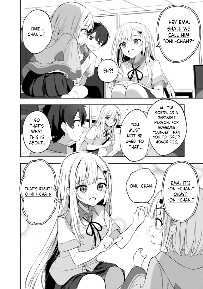 Halaman dari Maigo ni Natteita Youjo wo Tasuketara, Otonari ni Sumu Bishoujo Ryuugakusei ga Ie ni Asobi ni Kuru You ni Natta Ken ni Tsuite Chapter 1