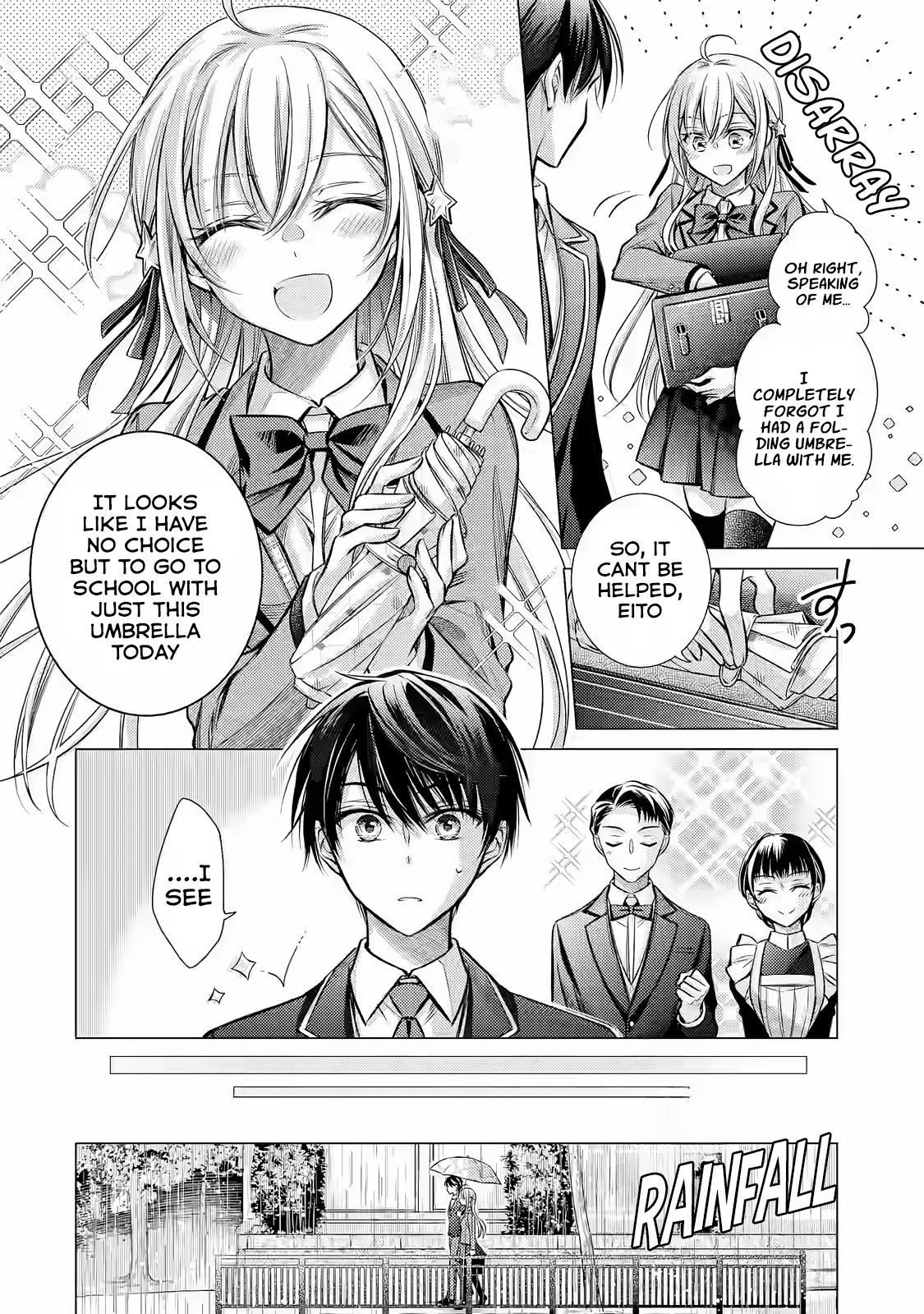 Halaman dari Ore ga Kokuhaku Sarete Kara, Ojou no Yousu ga Okashii Chapter 1.2