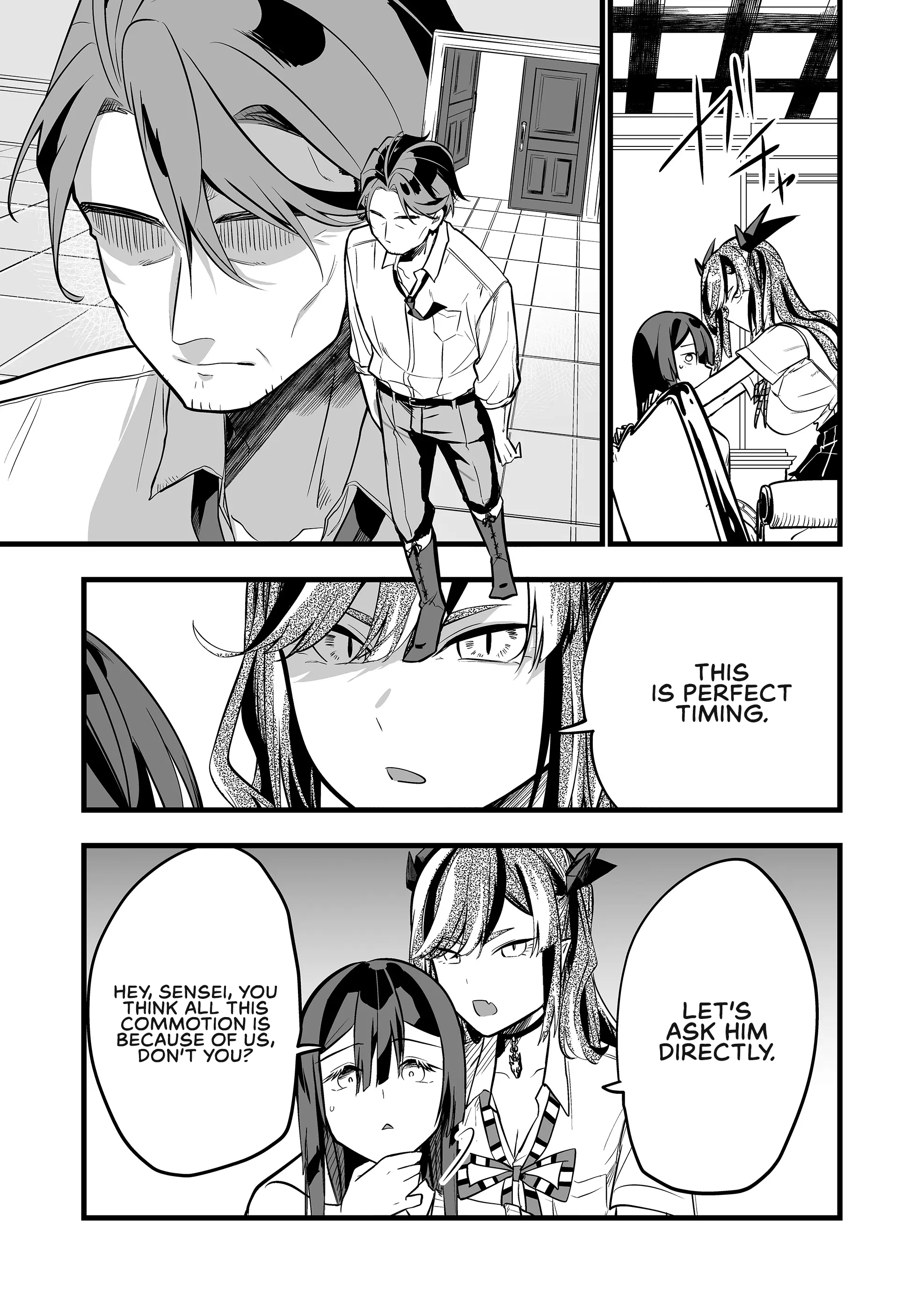 Halaman dari "Ano Toki Tasukete Itadaita Monster Musume desu." Isekai Ossan Kyoushi Totsuzen no Moteki ni Konwaku suru Chapter 31