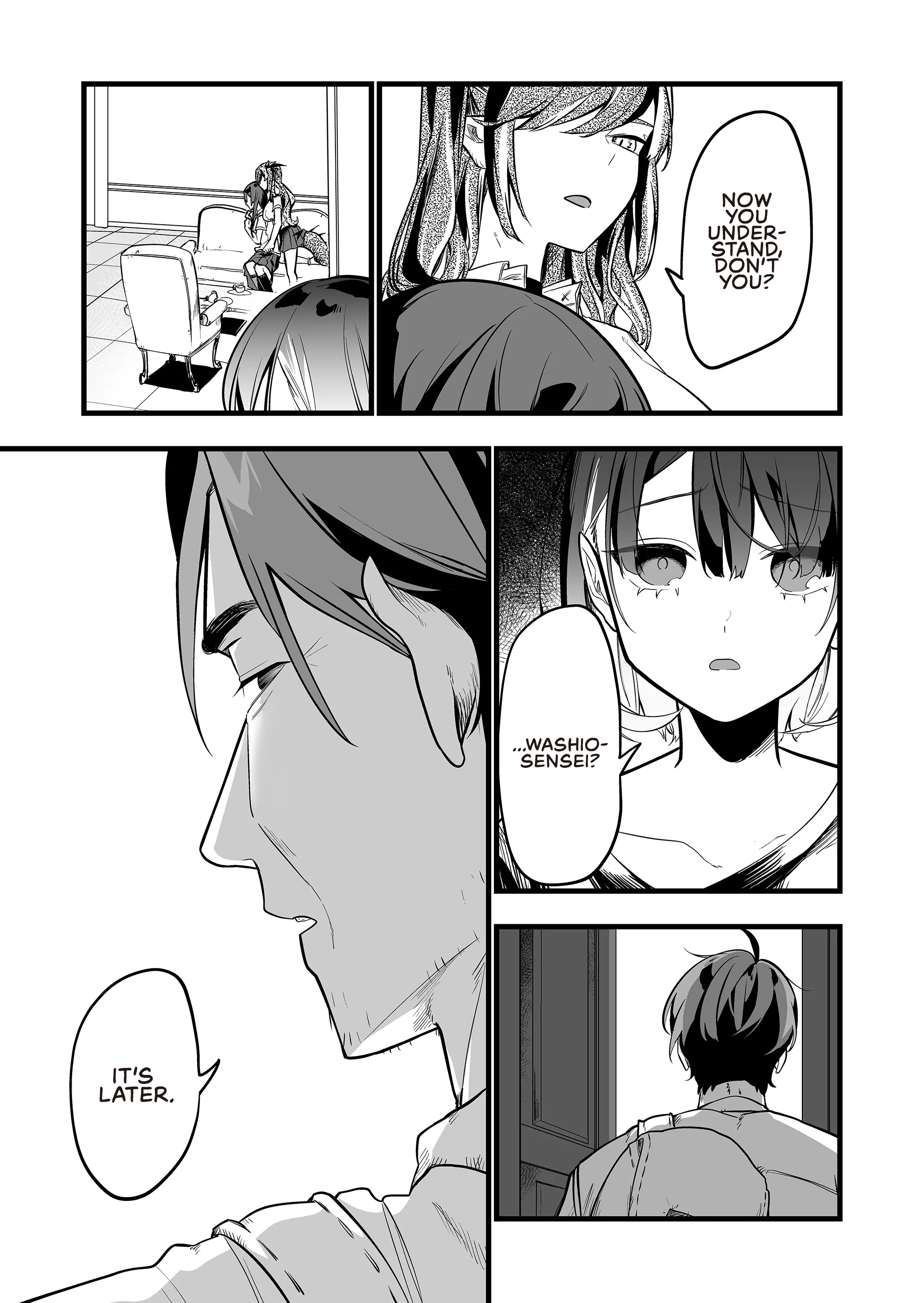 Halaman dari "Ano Toki Tasukete Itadaita Monster Musume desu." Isekai Ossan Kyoushi Totsuzen no Moteki ni Konwaku suru Chapter 31