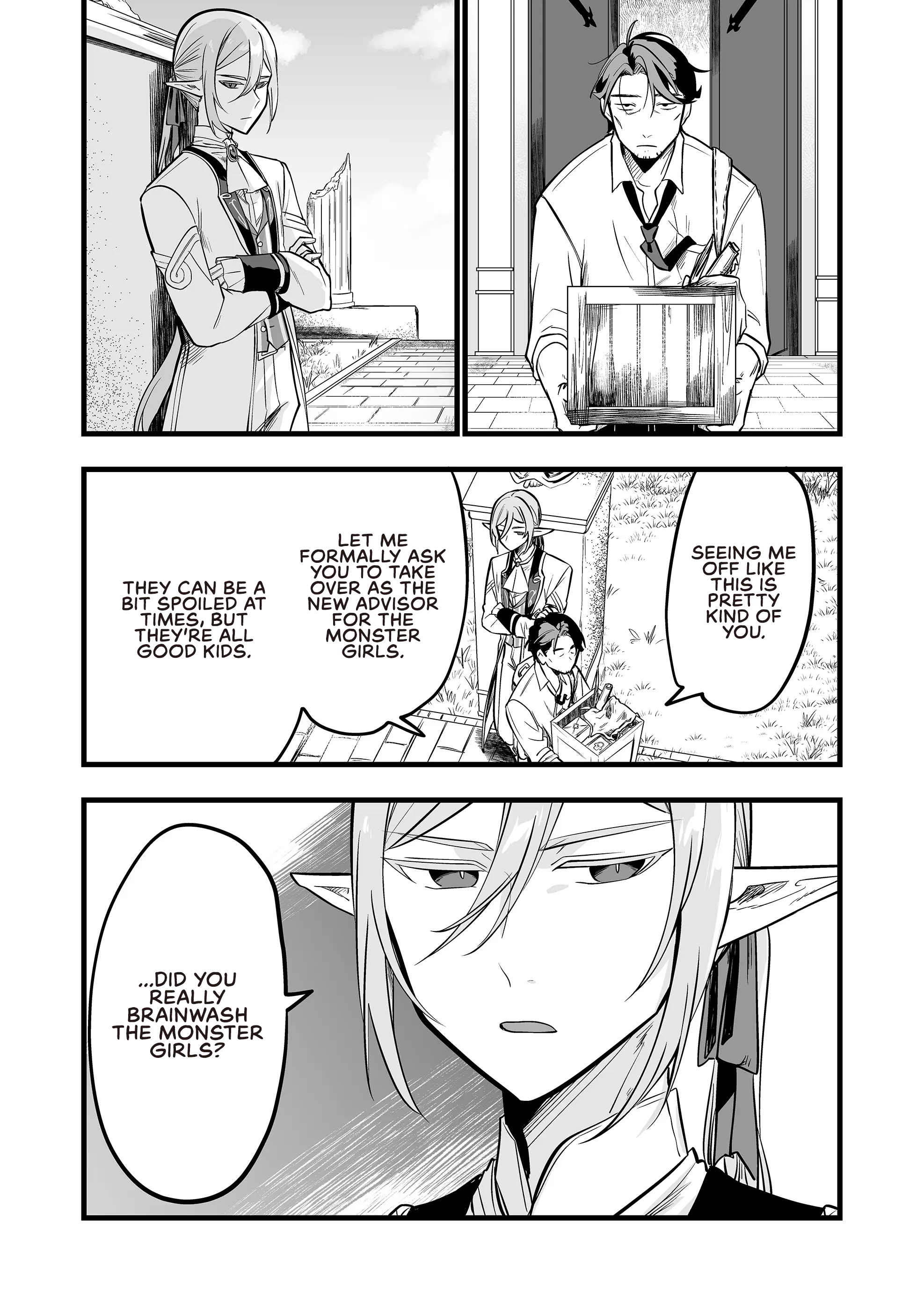 Halaman dari "Ano Toki Tasukete Itadaita Monster Musume desu." Isekai Ossan Kyoushi Totsuzen no Moteki ni Konwaku suru Chapter 31