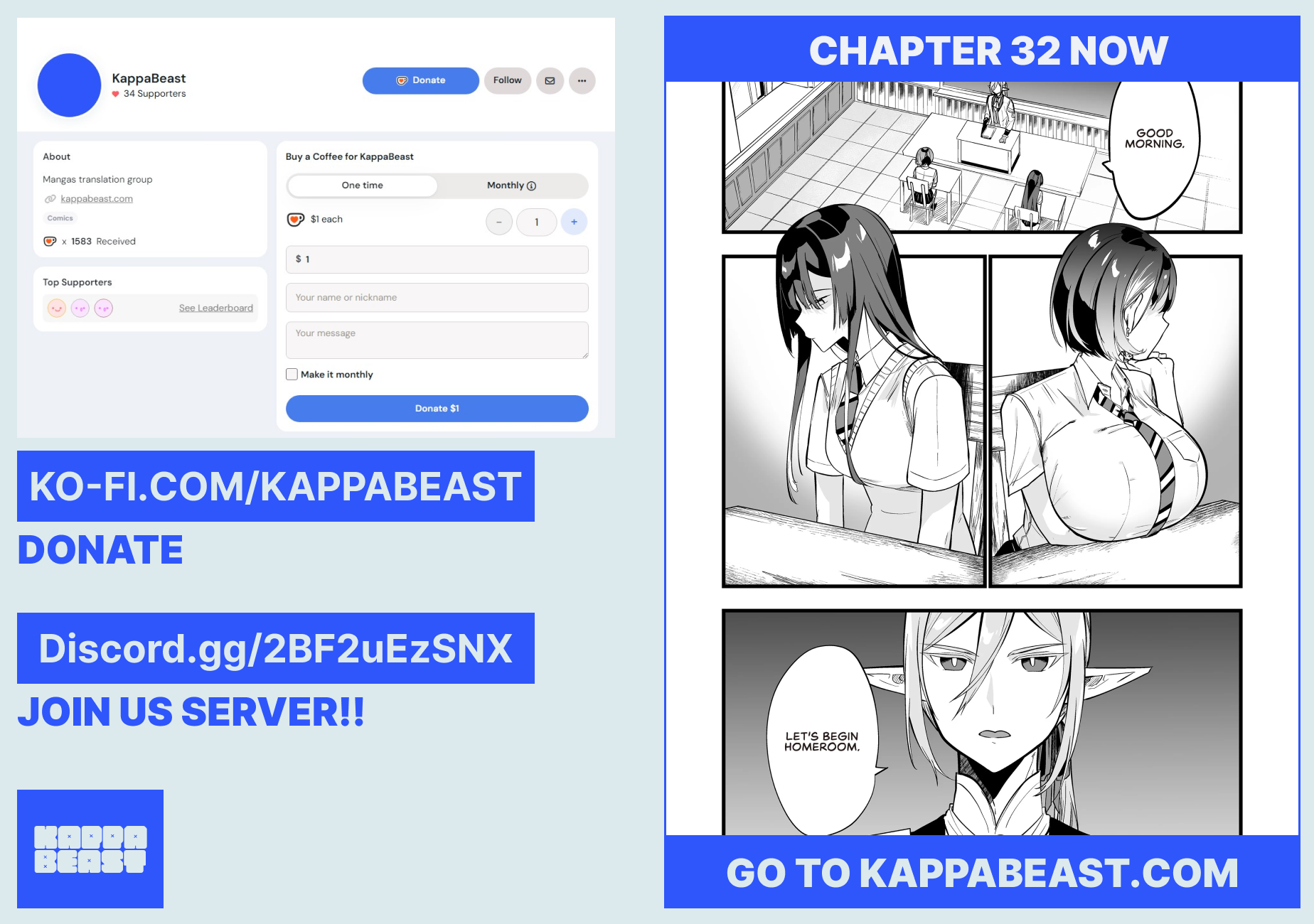 Halaman dari "Ano Toki Tasukete Itadaita Monster Musume desu." Isekai Ossan Kyoushi Totsuzen no Moteki ni Konwaku suru Chapter 31