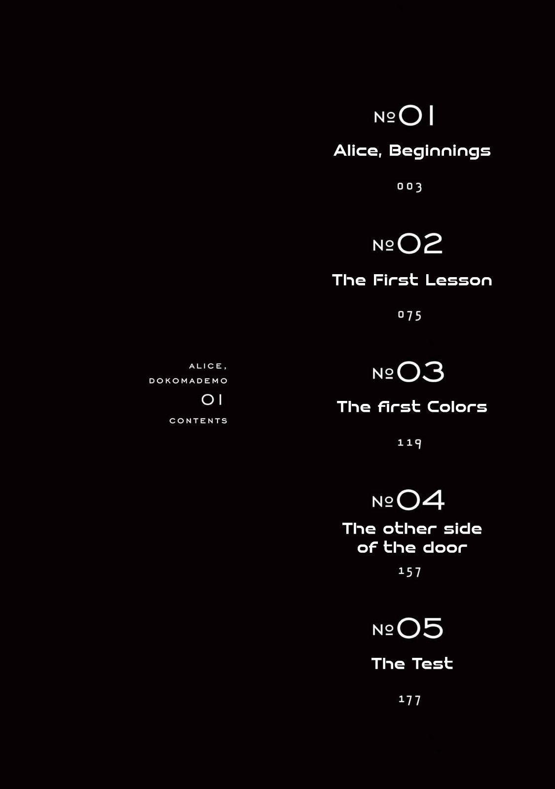 Halaman dari Alice, Dokomademo Chapter 1