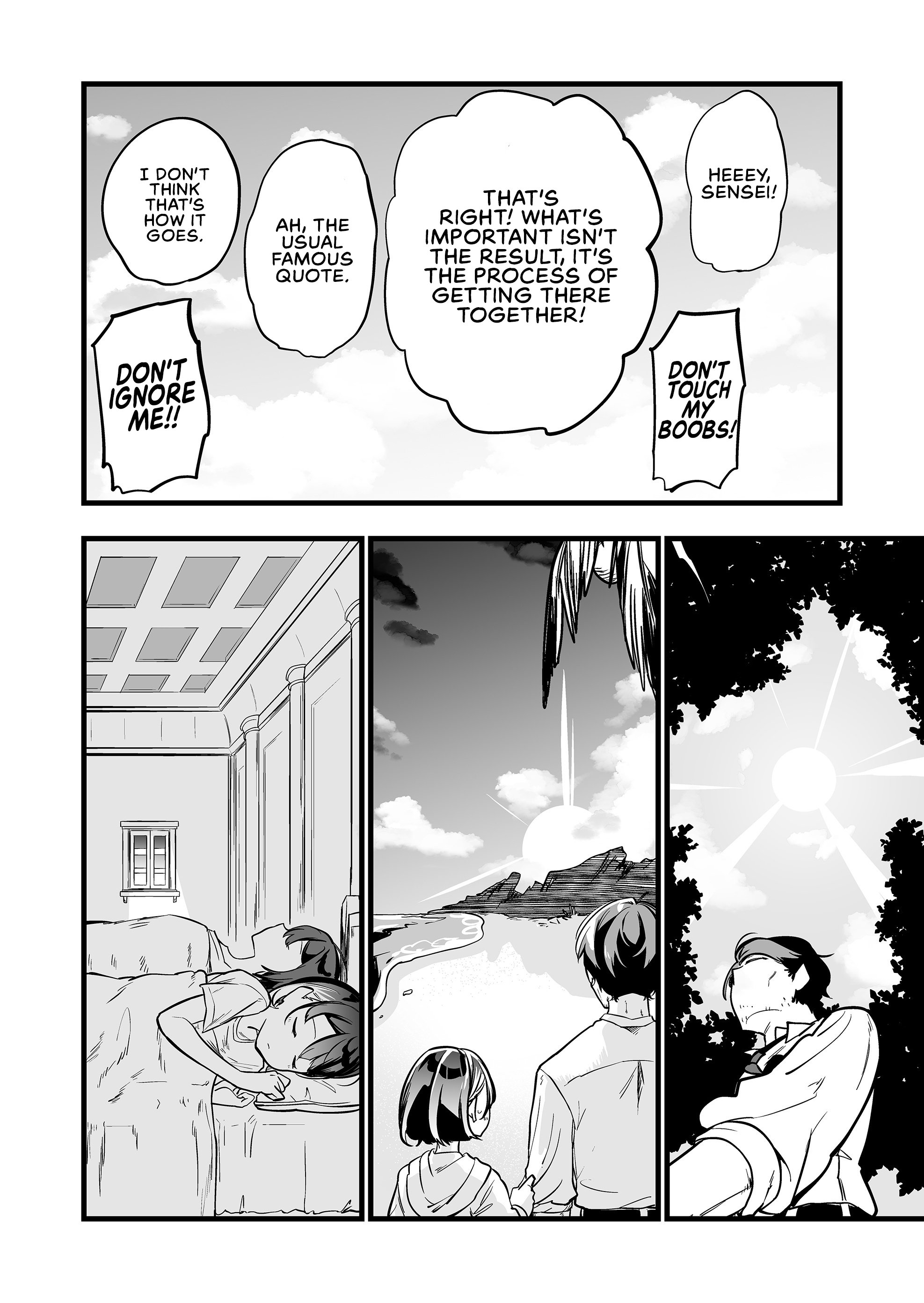 Halaman dari "Ano Toki Tasukete Itadaita Monster Musume desu." Isekai Ossan Kyoushi Totsuzen no Moteki ni Konwaku suru Chapter 47