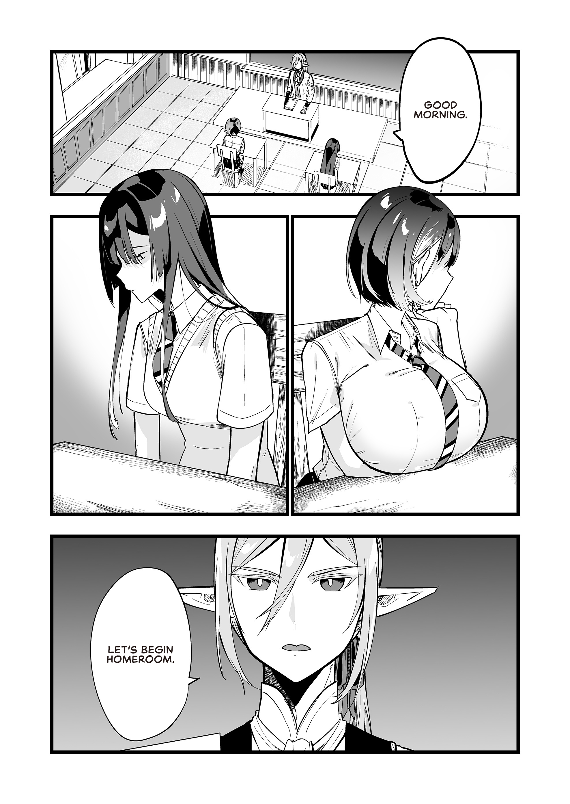 Halaman dari "Ano Toki Tasukete Itadaita Monster Musume desu." Isekai Ossan Kyoushi Totsuzen no Moteki ni Konwaku suru Chapter 32