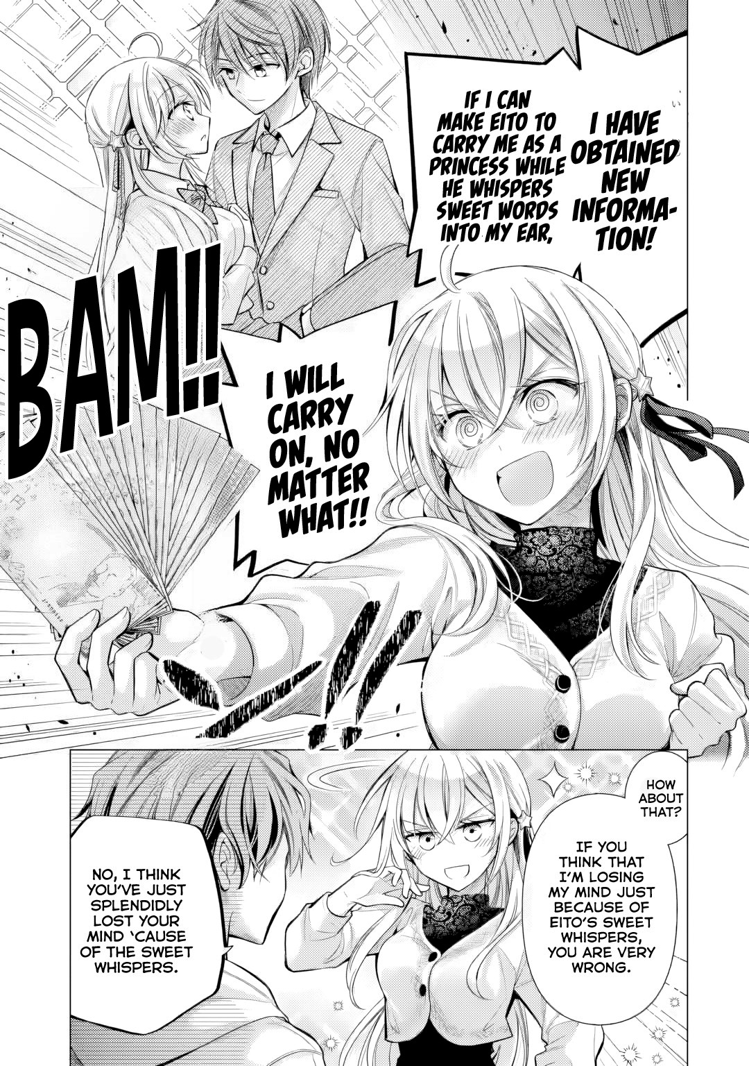 Halaman dari Ore ga Kokuhaku Sarete Kara, Ojou no Yousu ga Okashii Chapter 4