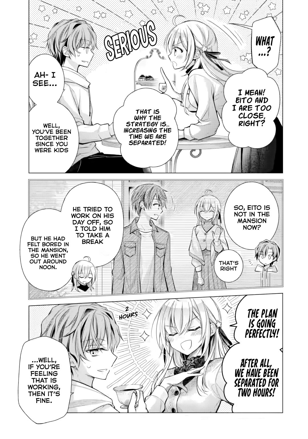 Halaman dari Ore ga Kokuhaku Sarete Kara, Ojou no Yousu ga Okashii Chapter 4