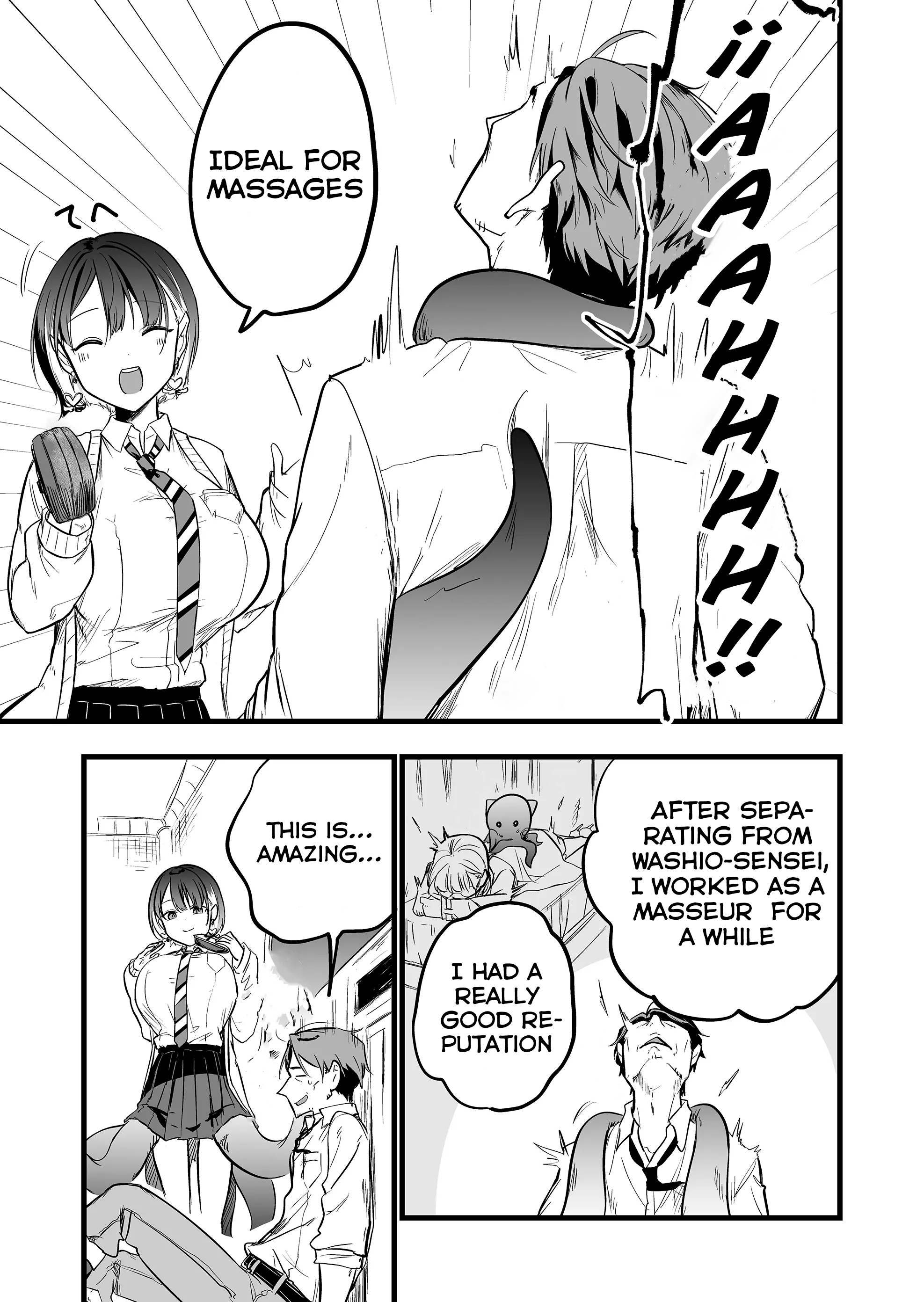 Halaman dari "Ano Toki Tasukete Itadaita Monster Musume desu." Isekai Ossan Kyoushi Totsuzen no Moteki ni Konwaku suru Chapter 3