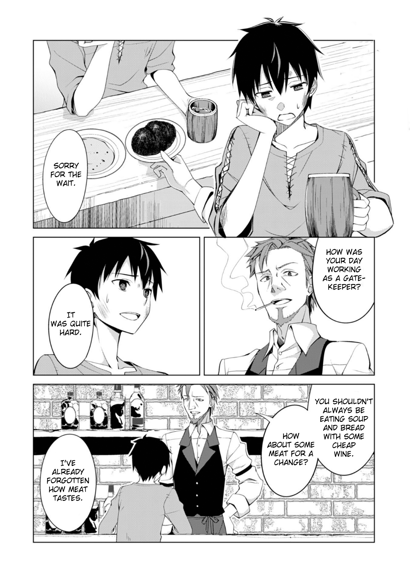 Halaman dari Boushoku no Berserk ~Ore dake Level to Iu Gainen wo Toppa suru~ Chapter 1