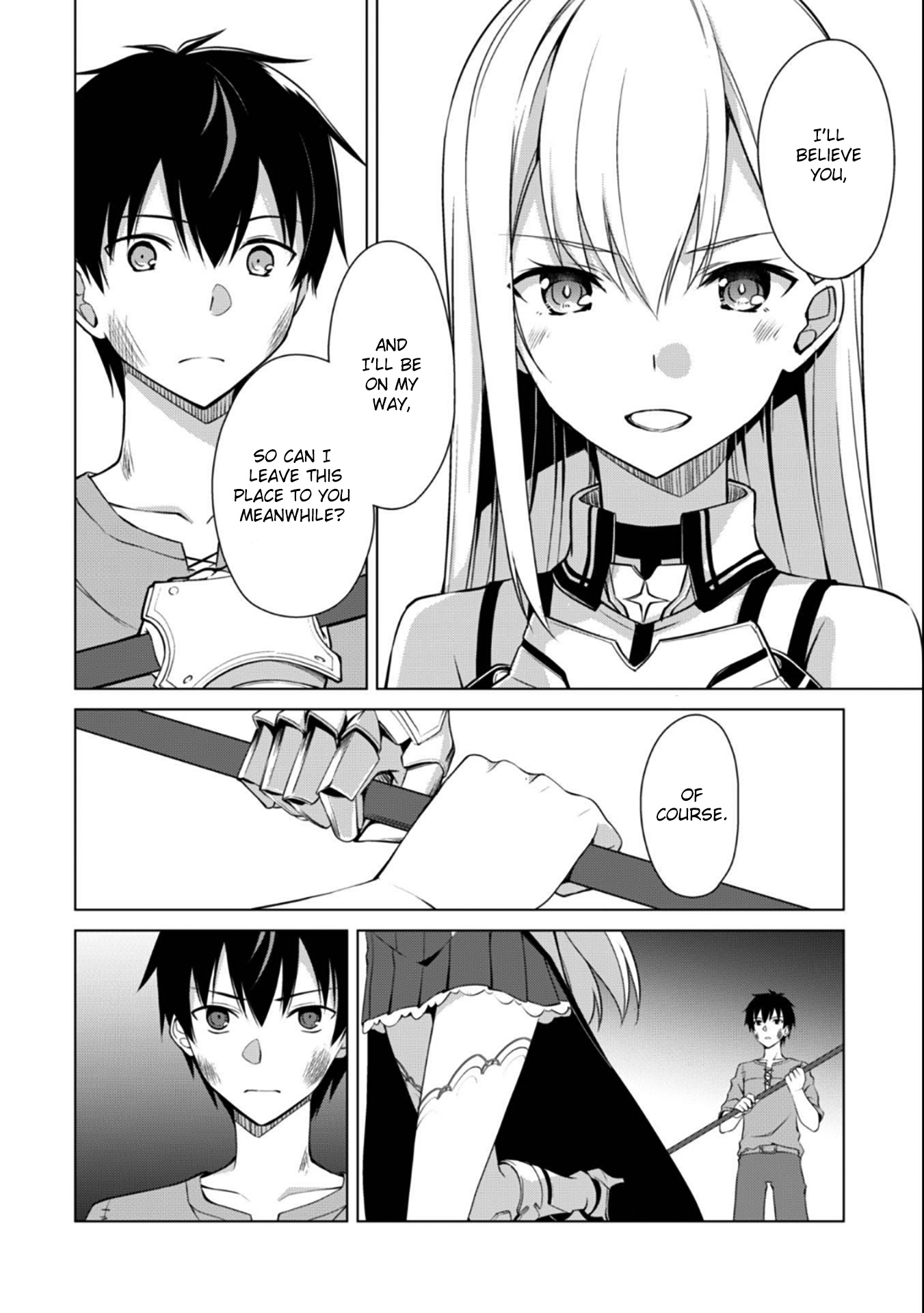 Halaman dari Boushoku no Berserk ~Ore dake Level to Iu Gainen wo Toppa suru~ Chapter 1