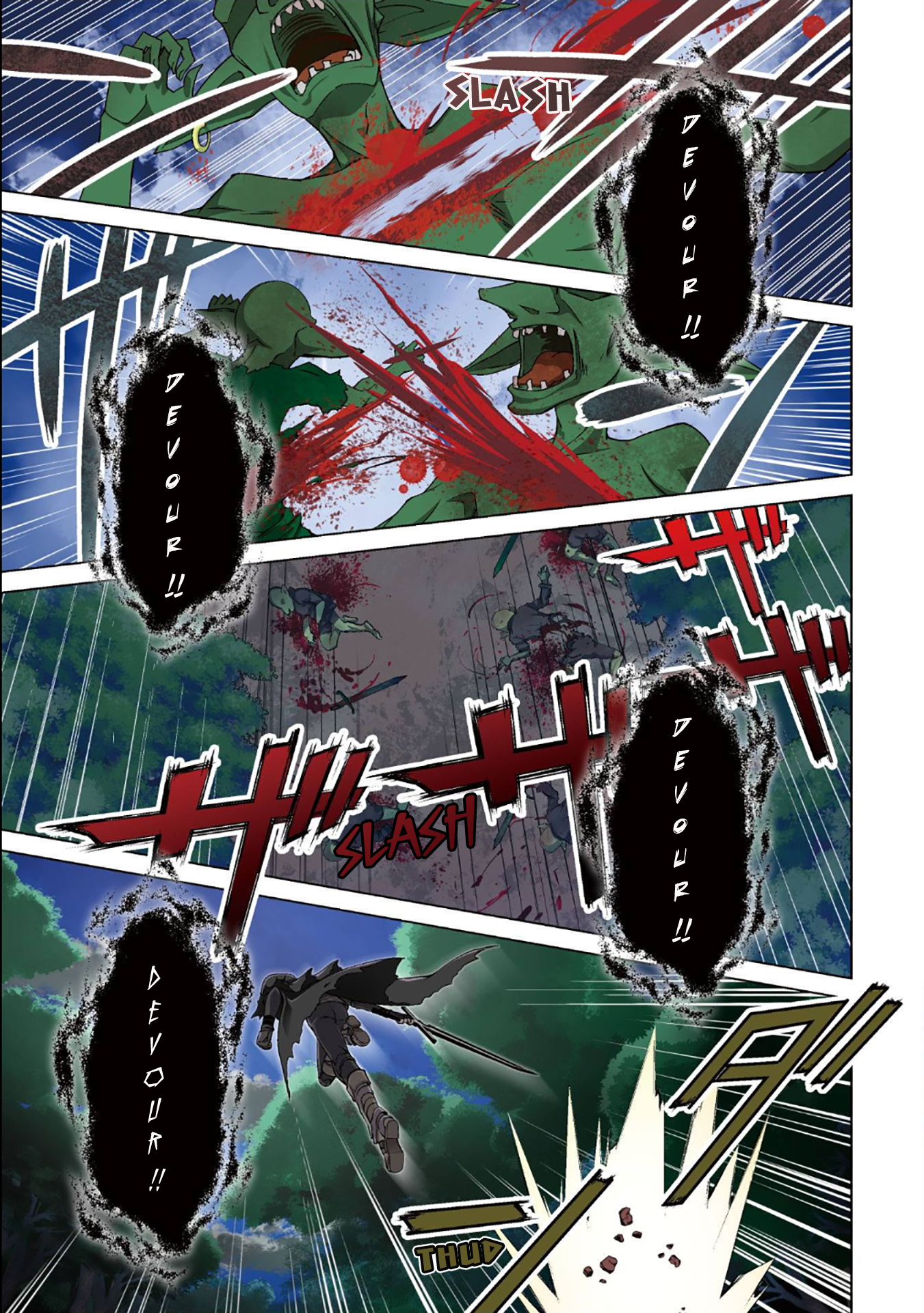 Halaman dari Boushoku no Berserk ~Ore dake Level to Iu Gainen wo Toppa suru~ Chapter 1