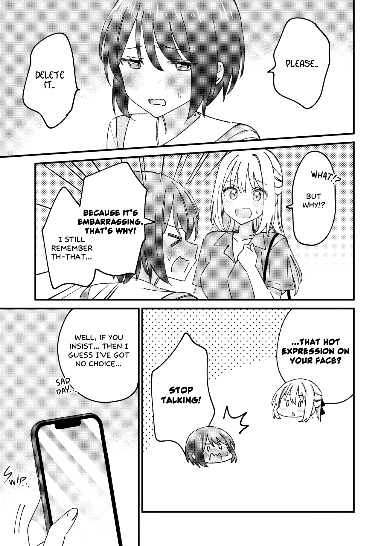 Halaman dari Kao dake yoi Classmate ga, Yatara to Guigui Kuru Yuri no Hanashi. Chapter 7.1