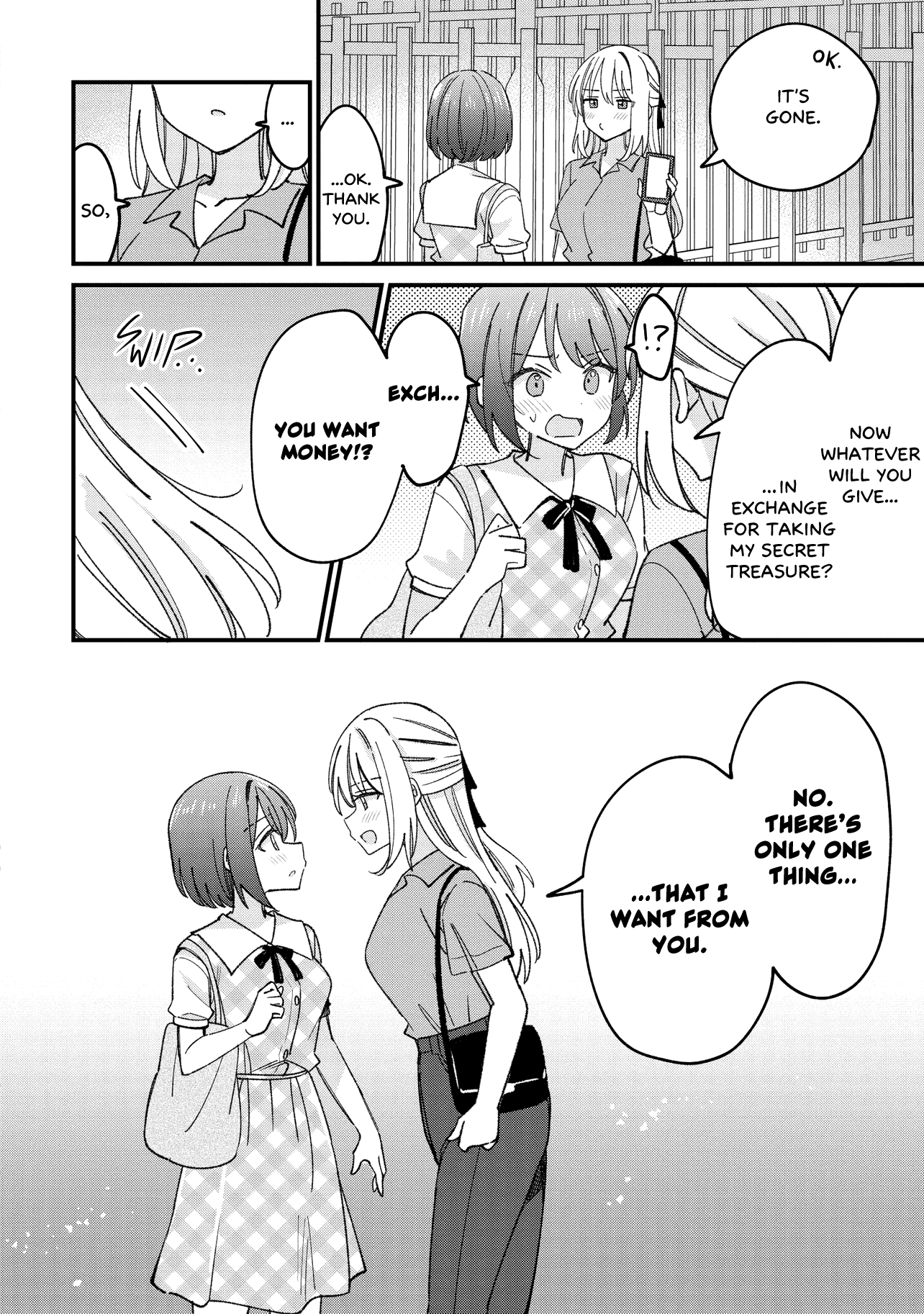 Halaman dari Kao dake yoi Classmate ga, Yatara to Guigui Kuru Yuri no Hanashi. Chapter 7.1