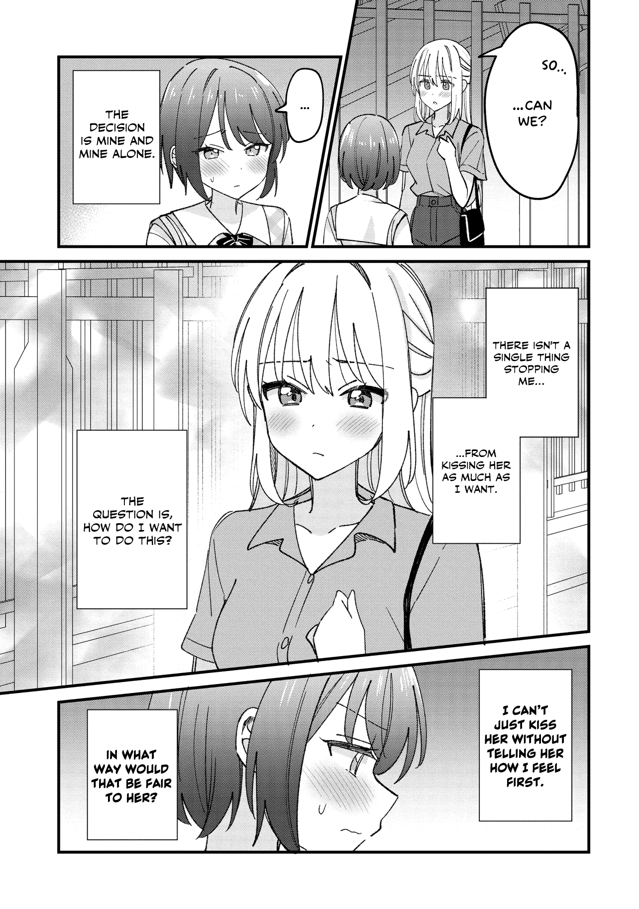 Halaman dari Kao dake yoi Classmate ga, Yatara to Guigui Kuru Yuri no Hanashi. Chapter 7.1