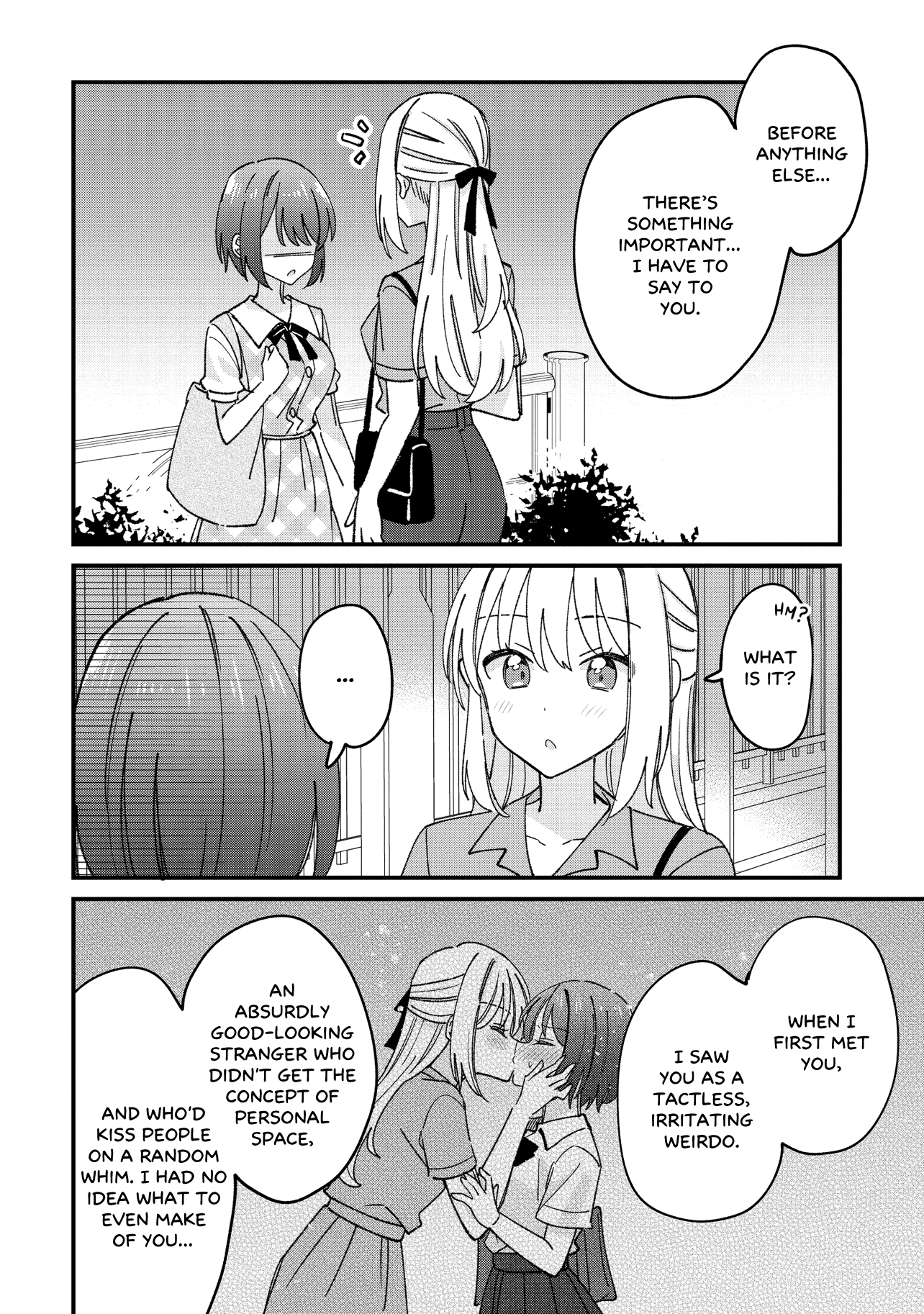 Halaman dari Kao dake yoi Classmate ga, Yatara to Guigui Kuru Yuri no Hanashi. Chapter 7.1