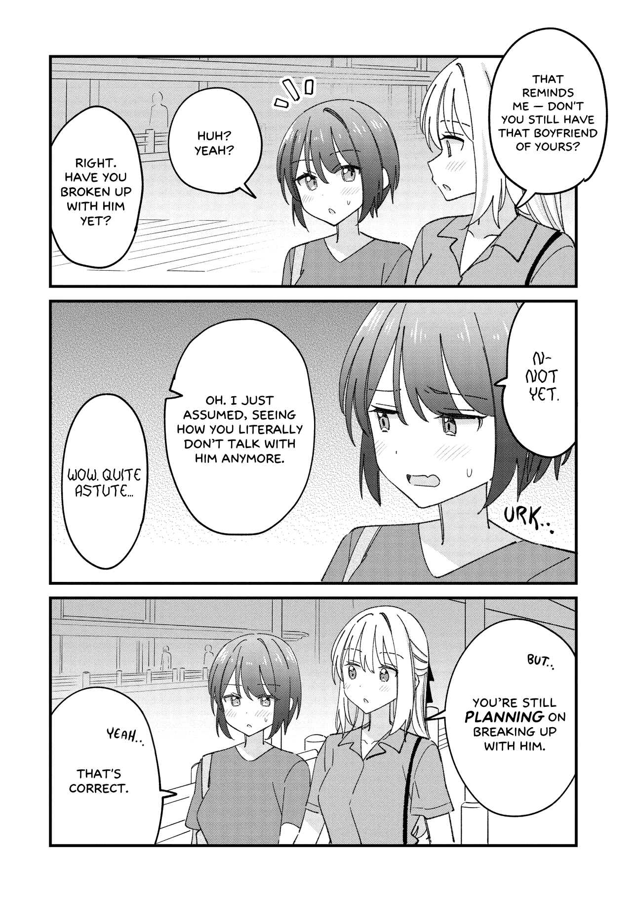 Halaman dari Kao dake yoi Classmate ga, Yatara to Guigui Kuru Yuri no Hanashi. Chapter 7.1