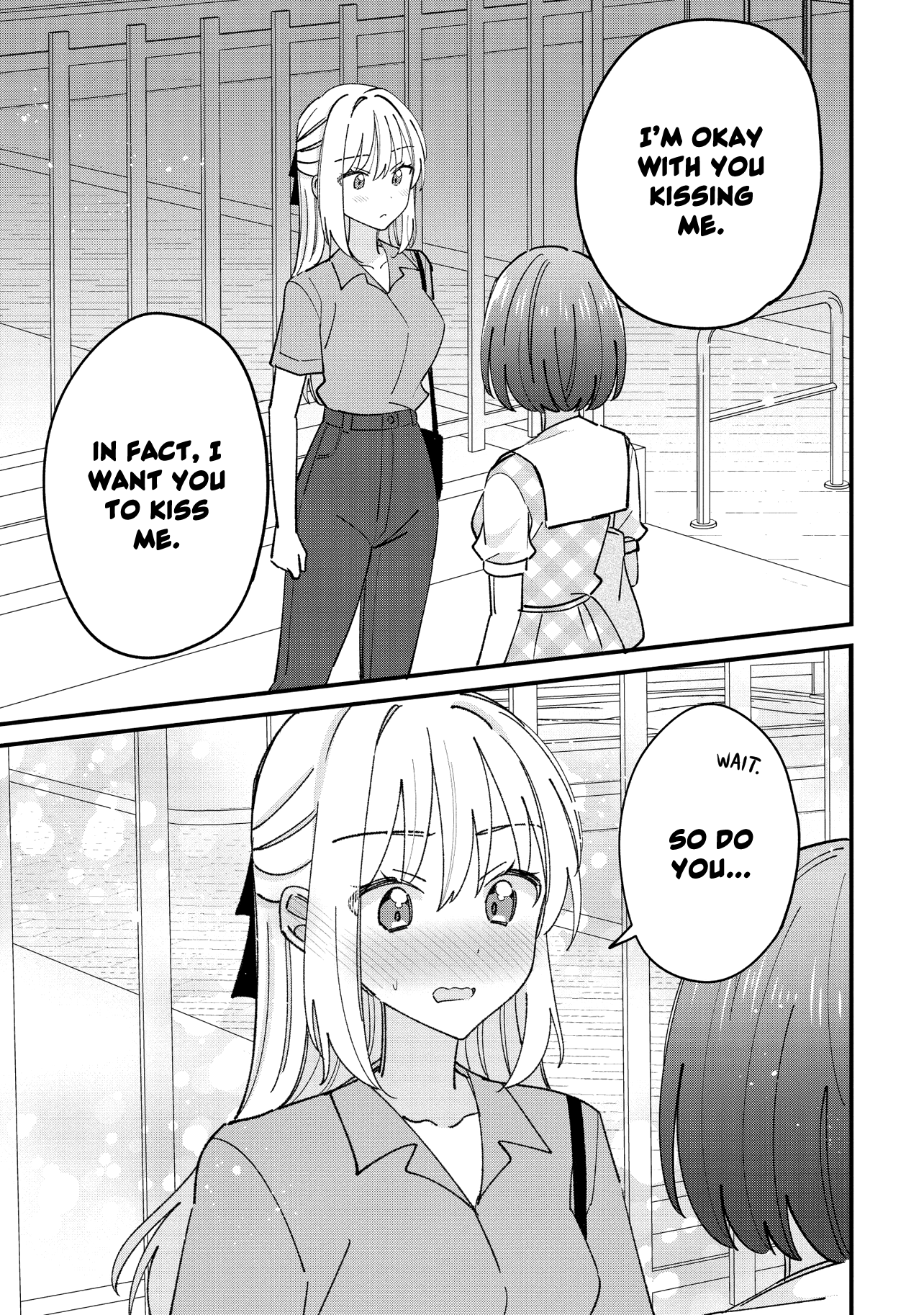 Halaman dari Kao dake yoi Classmate ga, Yatara to Guigui Kuru Yuri no Hanashi. Chapter 7.1