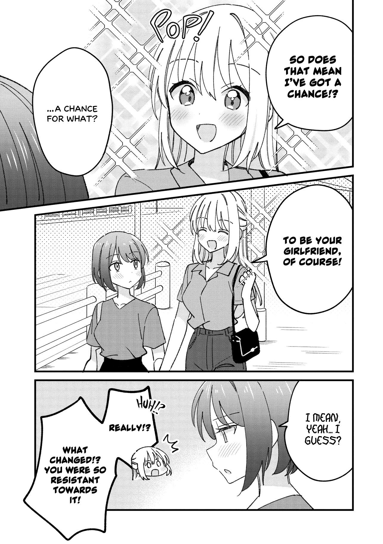 Halaman dari Kao dake yoi Classmate ga, Yatara to Guigui Kuru Yuri no Hanashi. Chapter 7.1