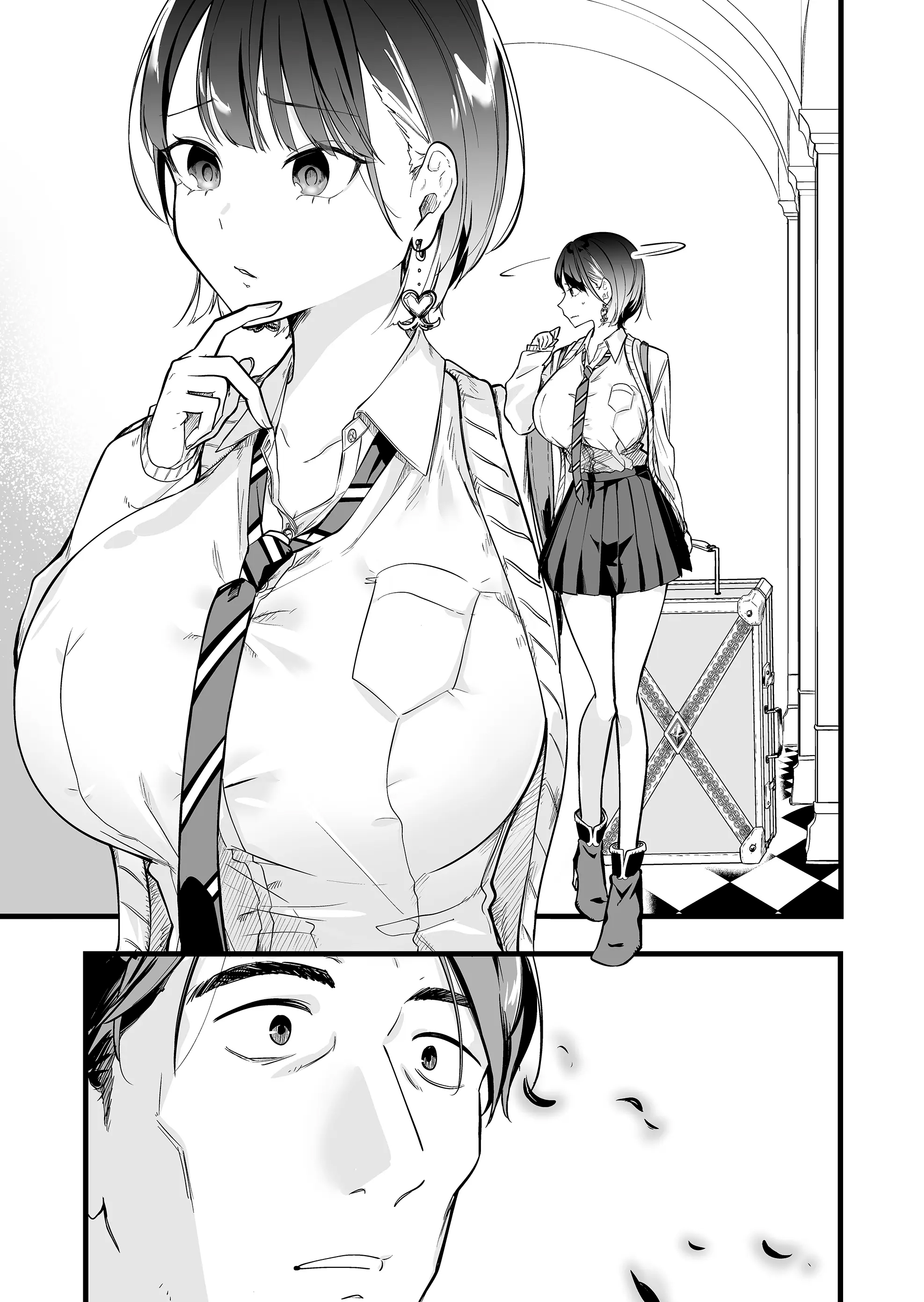 Halaman dari "Ano Toki Tasukete Itadaita Monster Musume desu." Isekai Ossan Kyoushi Totsuzen no Moteki ni Konwaku suru Chapter 1