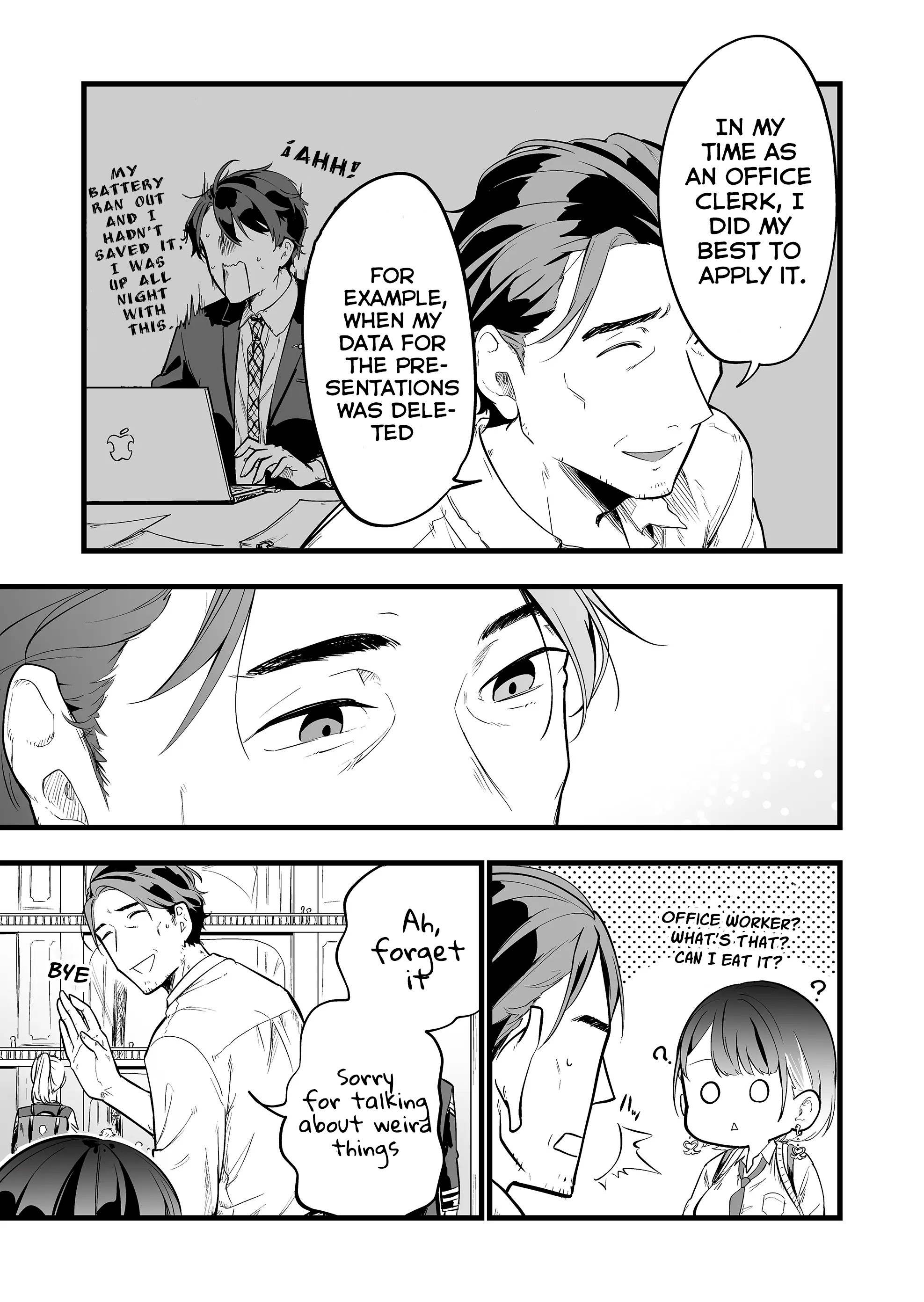 Halaman dari "Ano Toki Tasukete Itadaita Monster Musume desu." Isekai Ossan Kyoushi Totsuzen no Moteki ni Konwaku suru Chapter 1