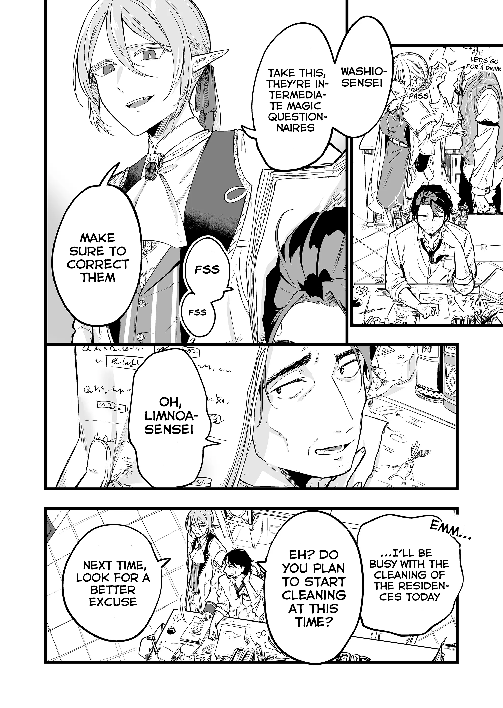 Halaman dari "Ano Toki Tasukete Itadaita Monster Musume desu." Isekai Ossan Kyoushi Totsuzen no Moteki ni Konwaku suru Chapter 1