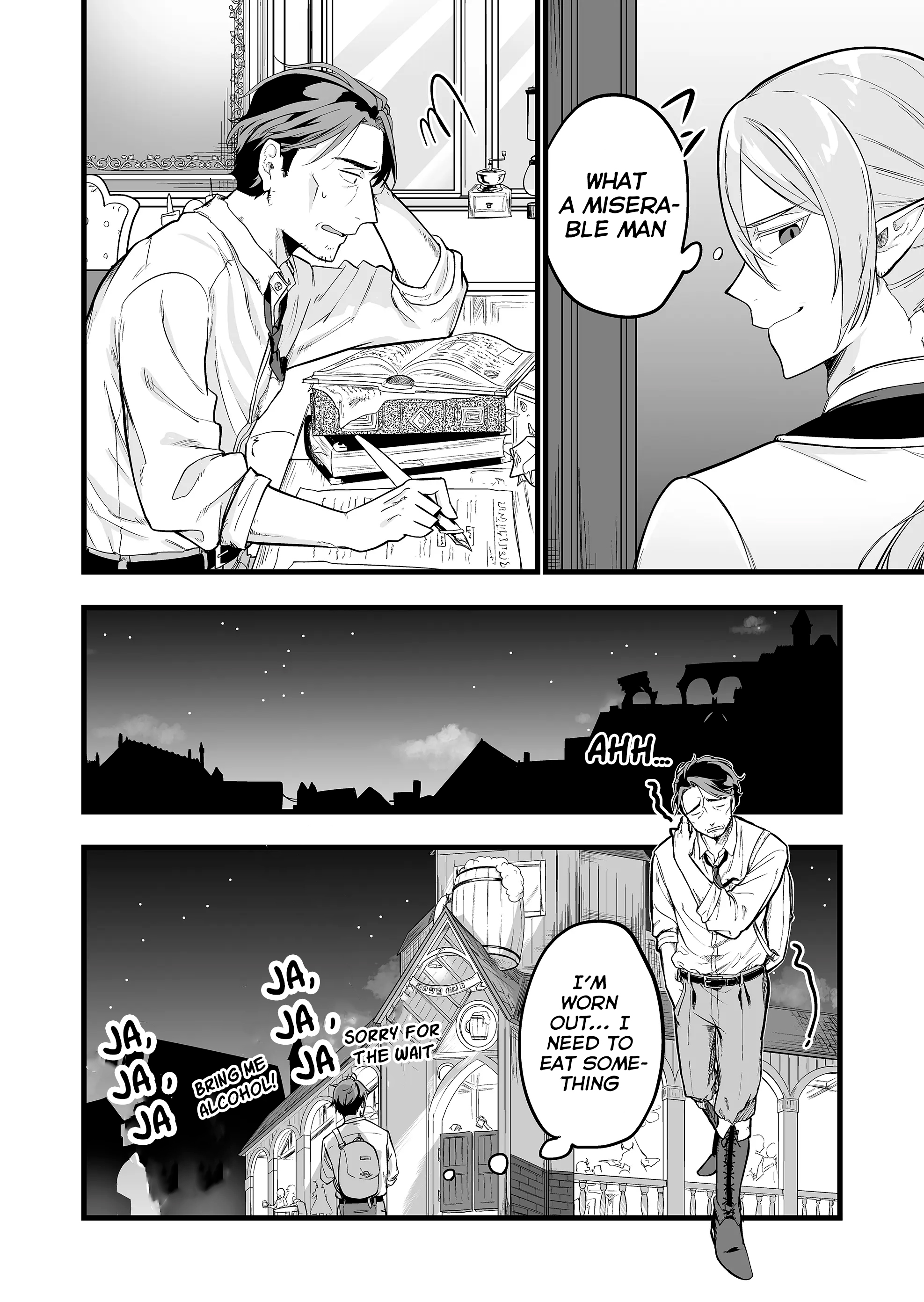 Halaman dari "Ano Toki Tasukete Itadaita Monster Musume desu." Isekai Ossan Kyoushi Totsuzen no Moteki ni Konwaku suru Chapter 1