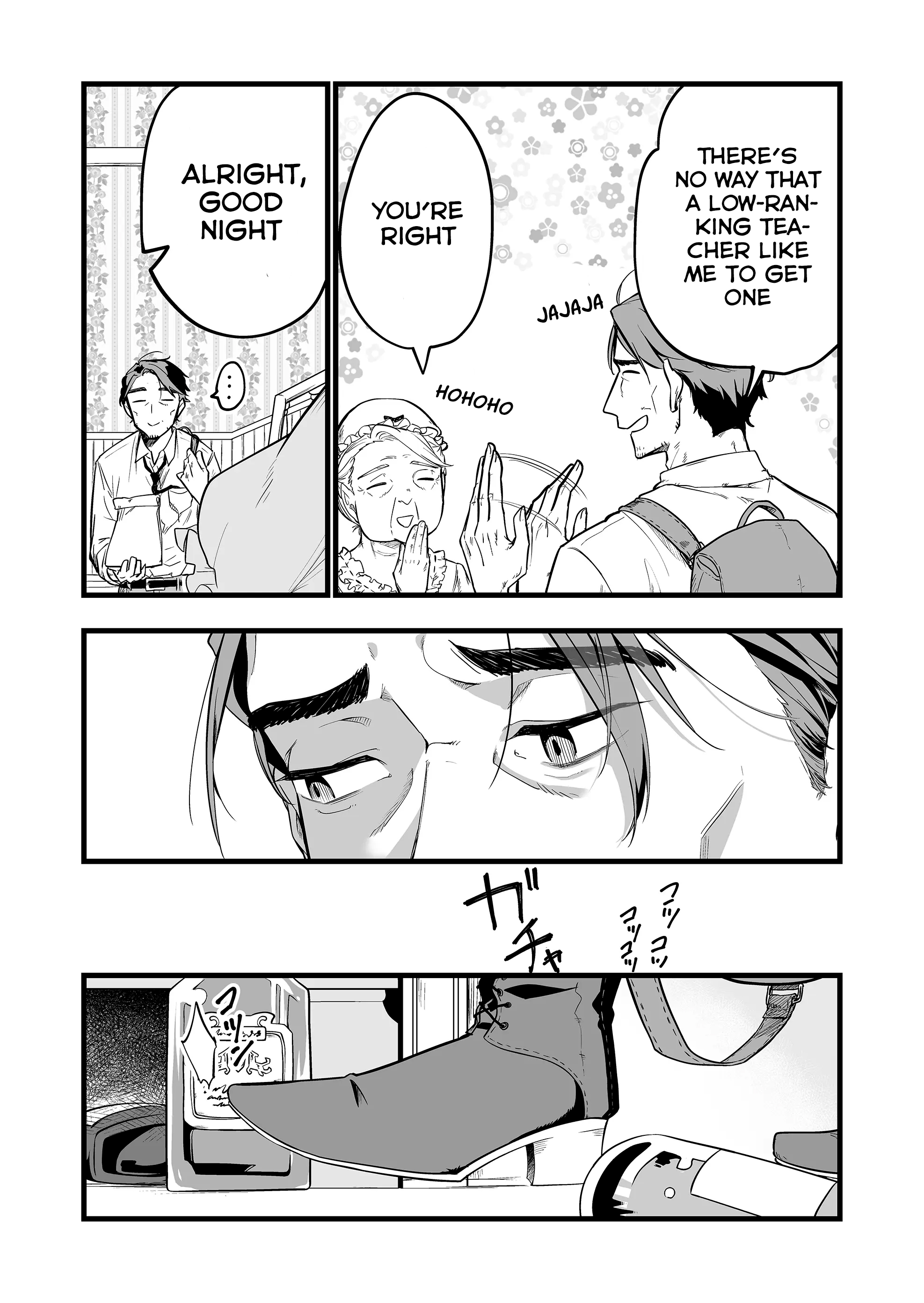 Halaman dari "Ano Toki Tasukete Itadaita Monster Musume desu." Isekai Ossan Kyoushi Totsuzen no Moteki ni Konwaku suru Chapter 1