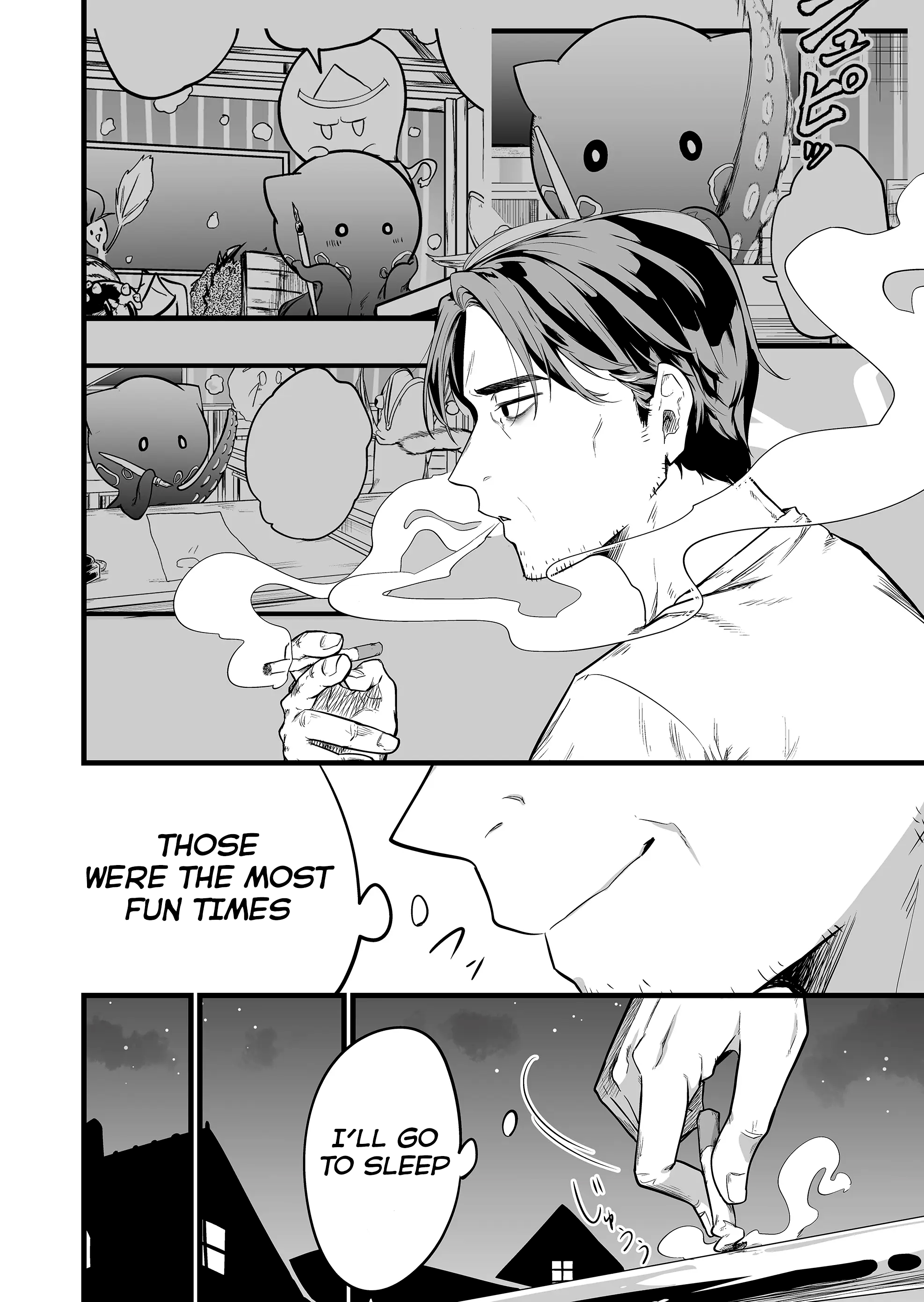 Halaman dari "Ano Toki Tasukete Itadaita Monster Musume desu." Isekai Ossan Kyoushi Totsuzen no Moteki ni Konwaku suru Chapter 1