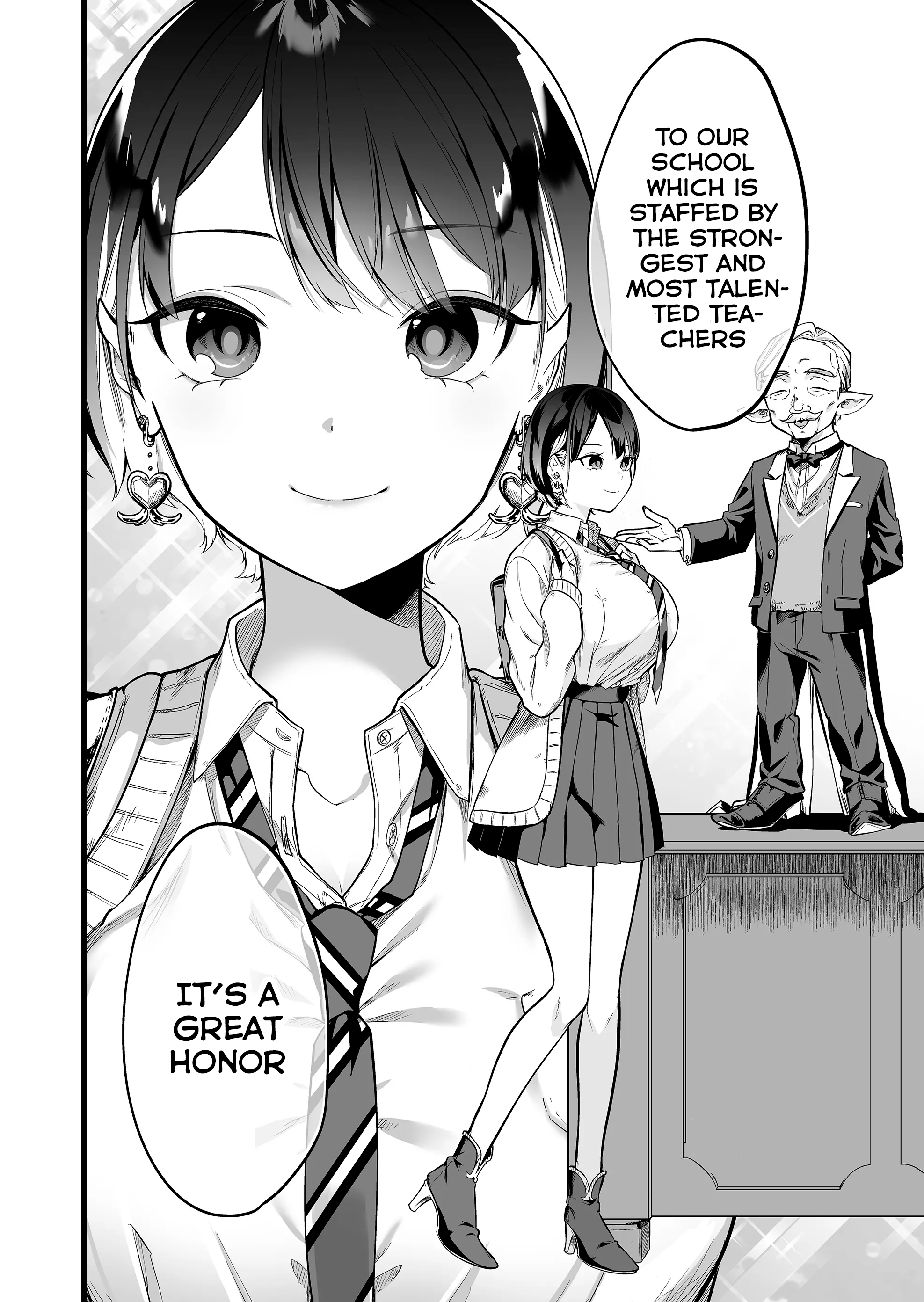 Halaman dari "Ano Toki Tasukete Itadaita Monster Musume desu." Isekai Ossan Kyoushi Totsuzen no Moteki ni Konwaku suru Chapter 1