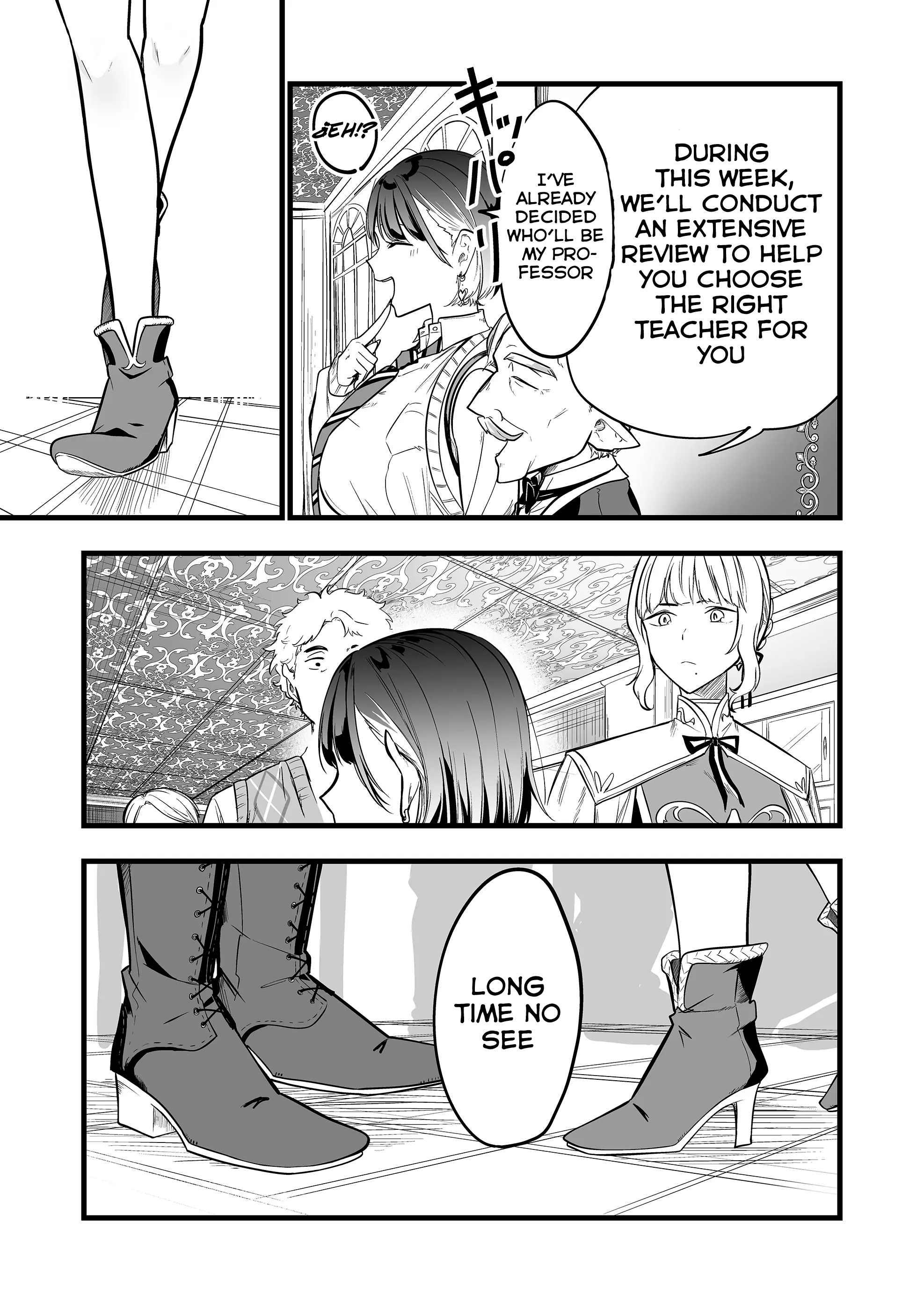 Halaman dari "Ano Toki Tasukete Itadaita Monster Musume desu." Isekai Ossan Kyoushi Totsuzen no Moteki ni Konwaku suru Chapter 1