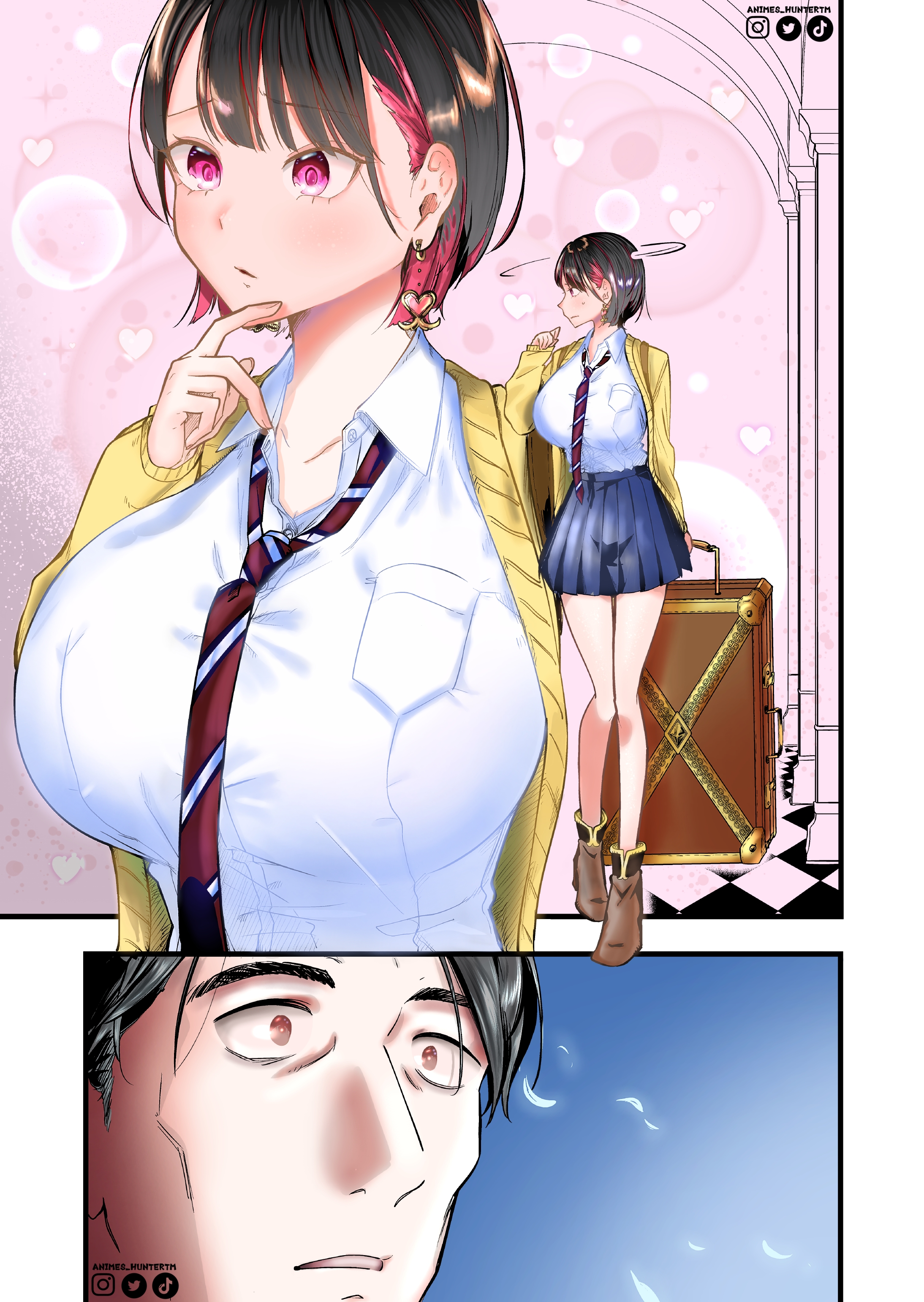 Halaman dari "Ano Toki Tasukete Itadaita Monster Musume desu." Isekai Ossan Kyoushi Totsuzen no Moteki ni Konwaku suru Chapter 1