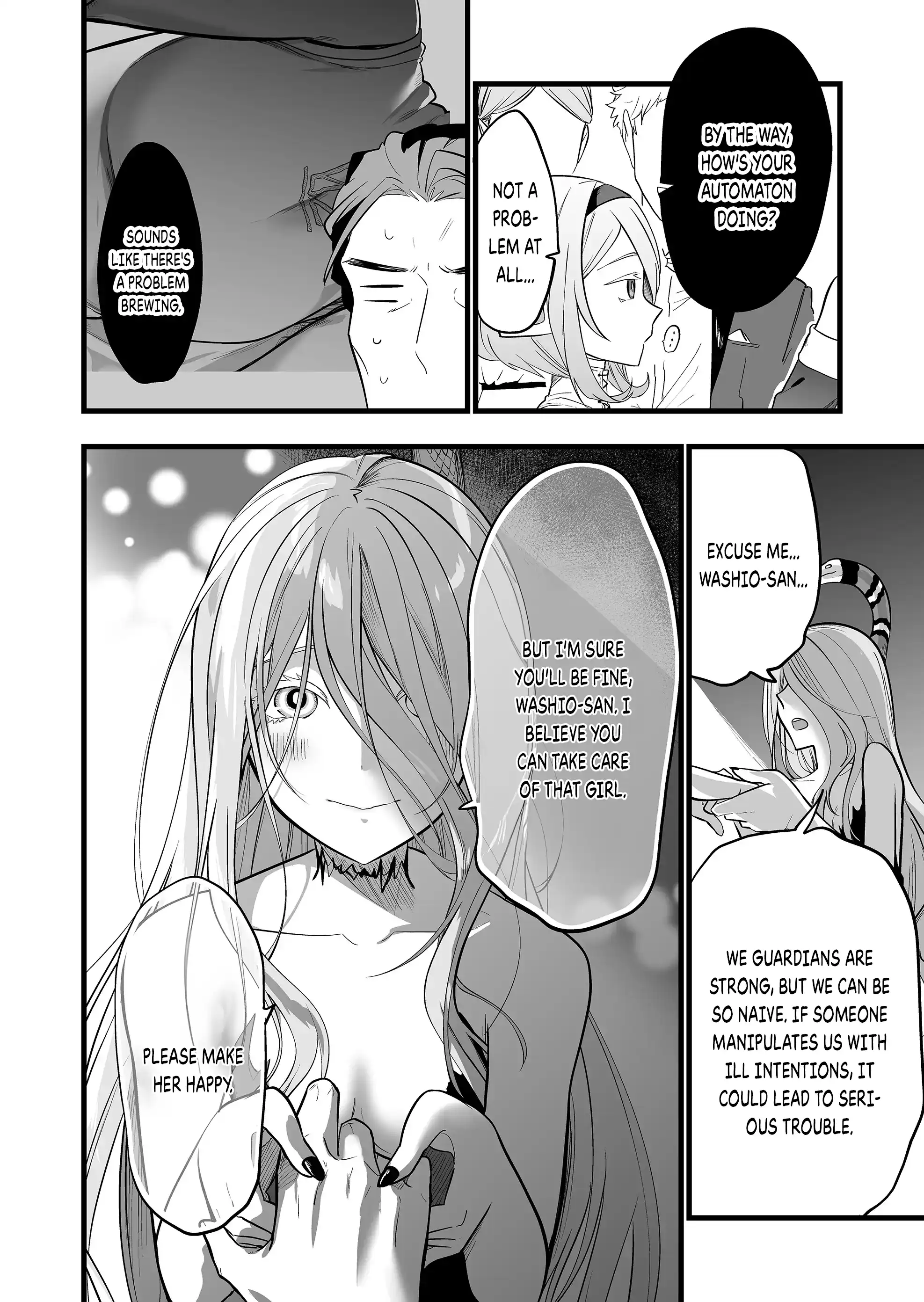 Halaman dari "Ano Toki Tasukete Itadaita Monster Musume desu." Isekai Ossan Kyoushi Totsuzen no Moteki ni Konwaku suru Chapter 24
