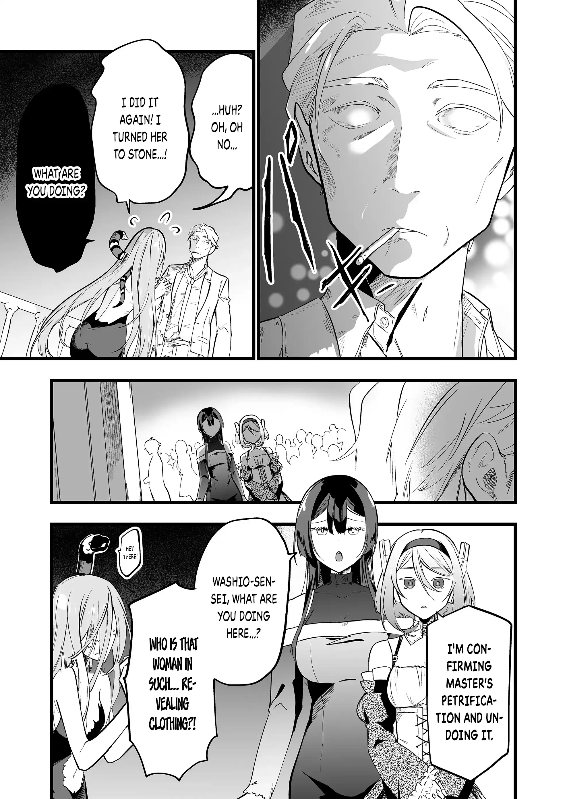 Halaman dari "Ano Toki Tasukete Itadaita Monster Musume desu." Isekai Ossan Kyoushi Totsuzen no Moteki ni Konwaku suru Chapter 24