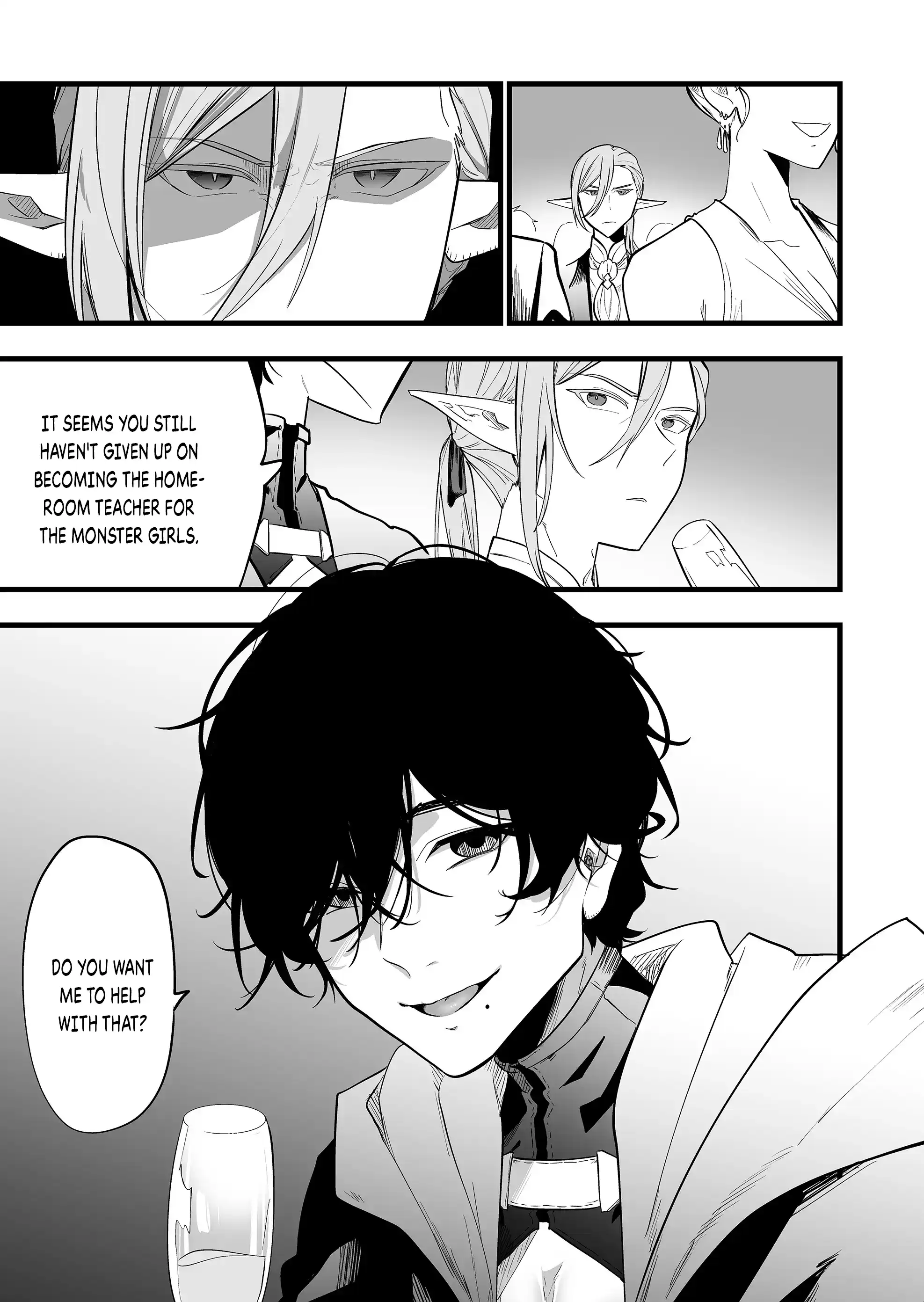 Halaman dari "Ano Toki Tasukete Itadaita Monster Musume desu." Isekai Ossan Kyoushi Totsuzen no Moteki ni Konwaku suru Chapter 24