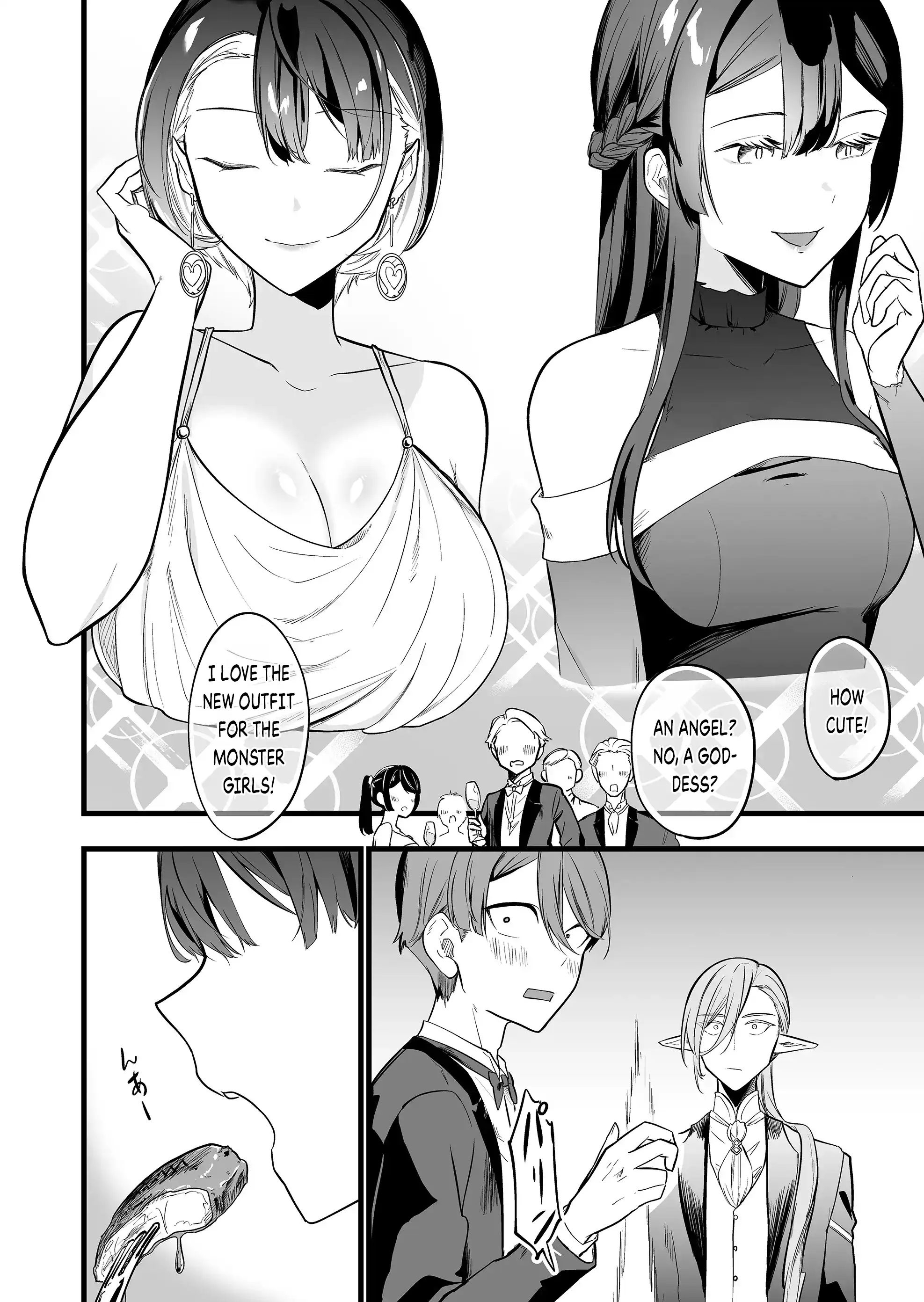 Halaman dari "Ano Toki Tasukete Itadaita Monster Musume desu." Isekai Ossan Kyoushi Totsuzen no Moteki ni Konwaku suru Chapter 24