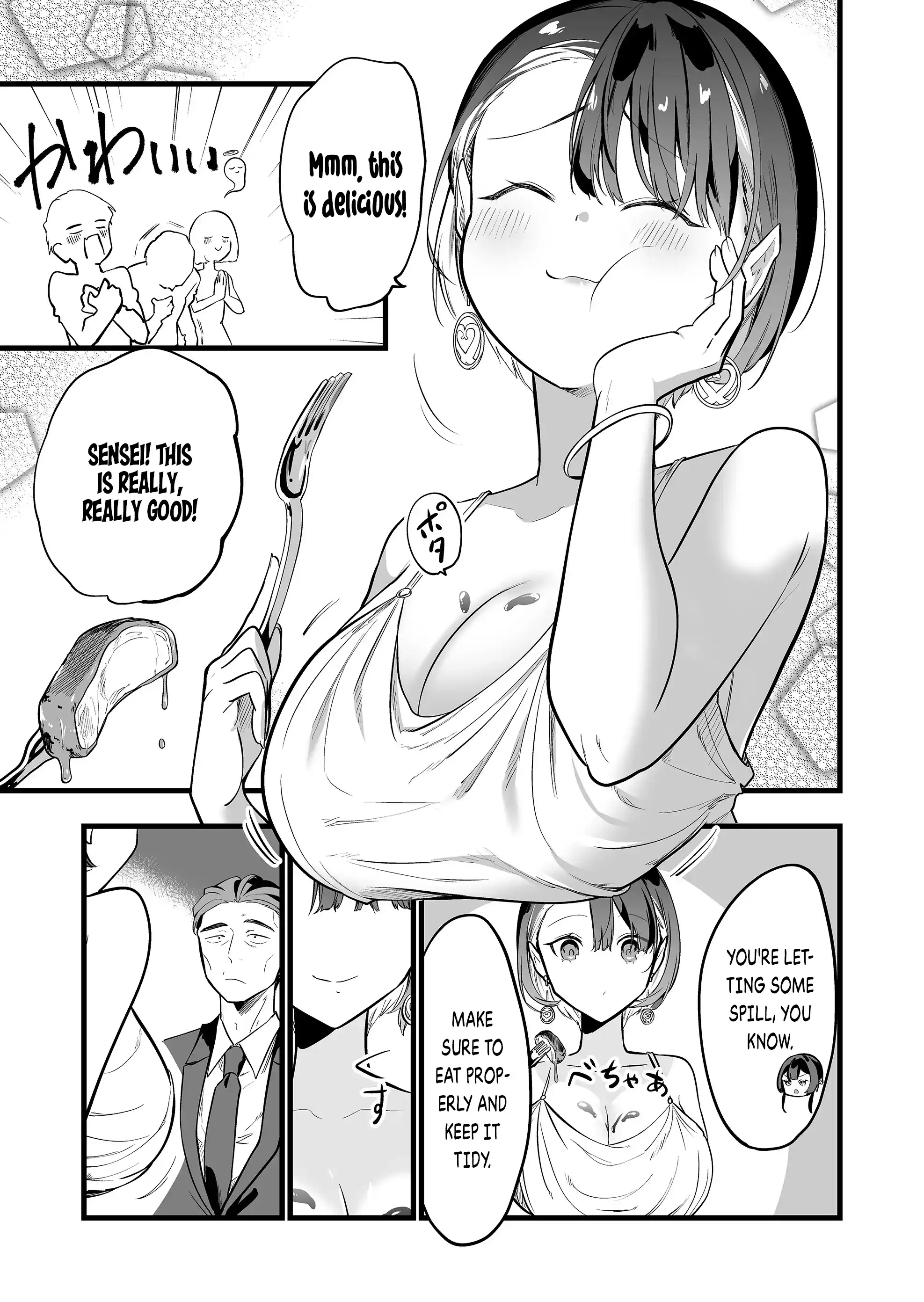 Halaman dari "Ano Toki Tasukete Itadaita Monster Musume desu." Isekai Ossan Kyoushi Totsuzen no Moteki ni Konwaku suru Chapter 24