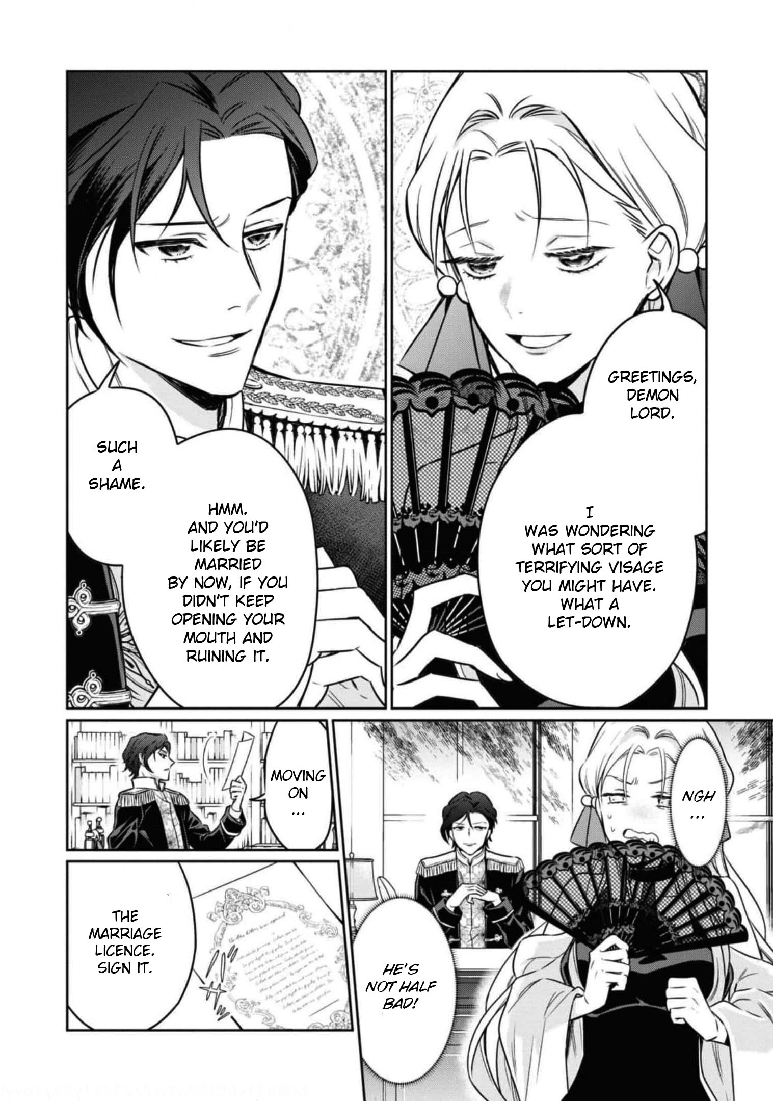 Halaman dari Though I May Be a Villainess, I'll Show You I Can Obtain Happiness! Chapter 4